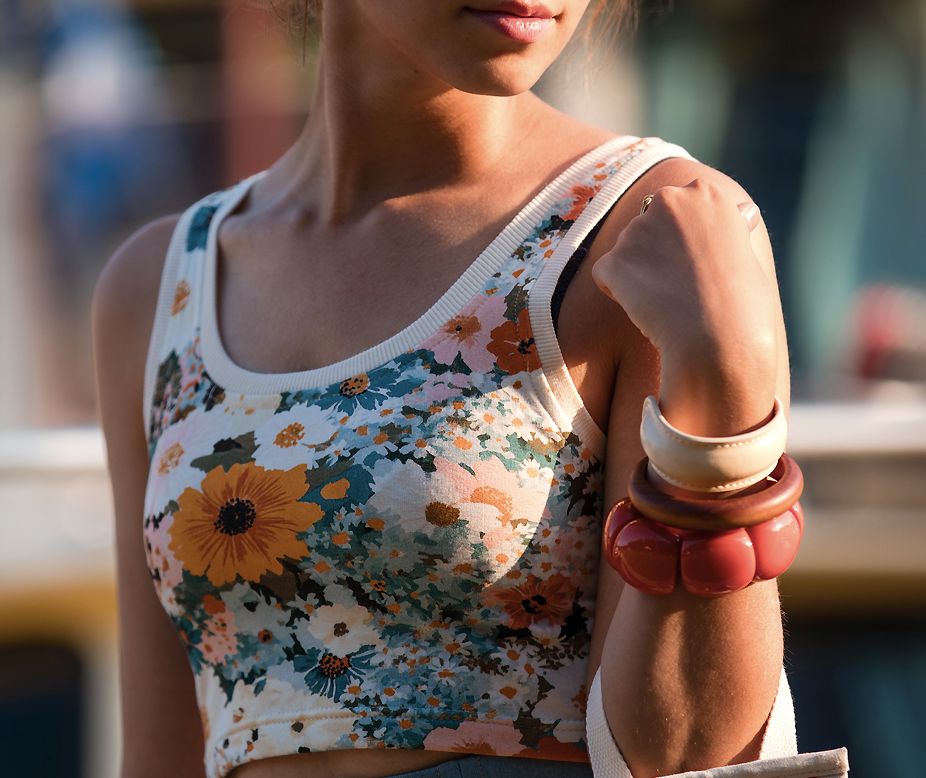 Tissu French Terry - FLOWER PAINTING - See You At Six (Vendu X10cm) Tissus SEE YOU AT SIX | Gaspard et Léonie Tissus en ligne et Mercerie à Toulouse