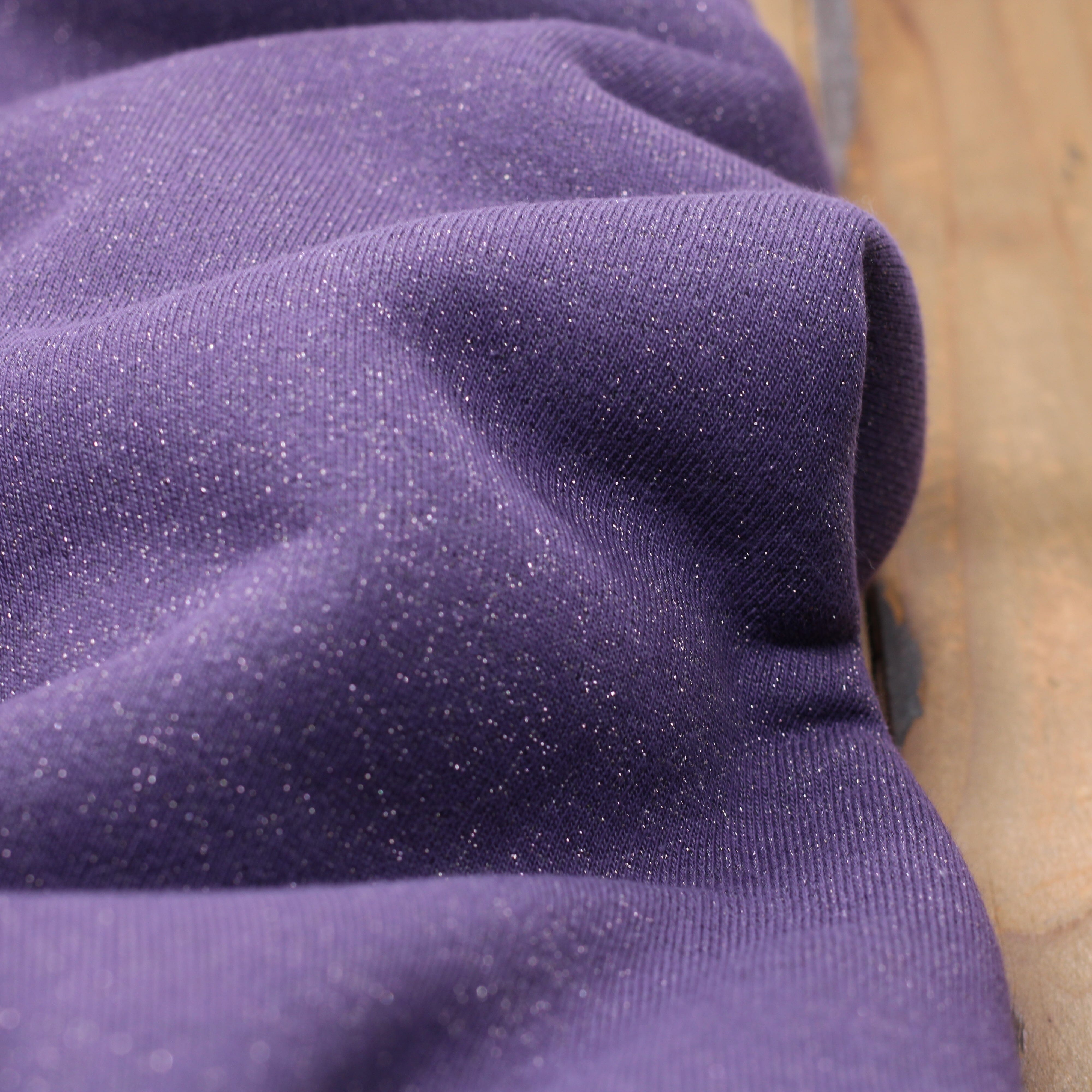 Tissu French Terry Glitter Violet (Vendu x10cm) Tissus Sélection Gaspard & Léonie | Gaspard et Léonie Tissus en ligne et Mercerie à Toulouse