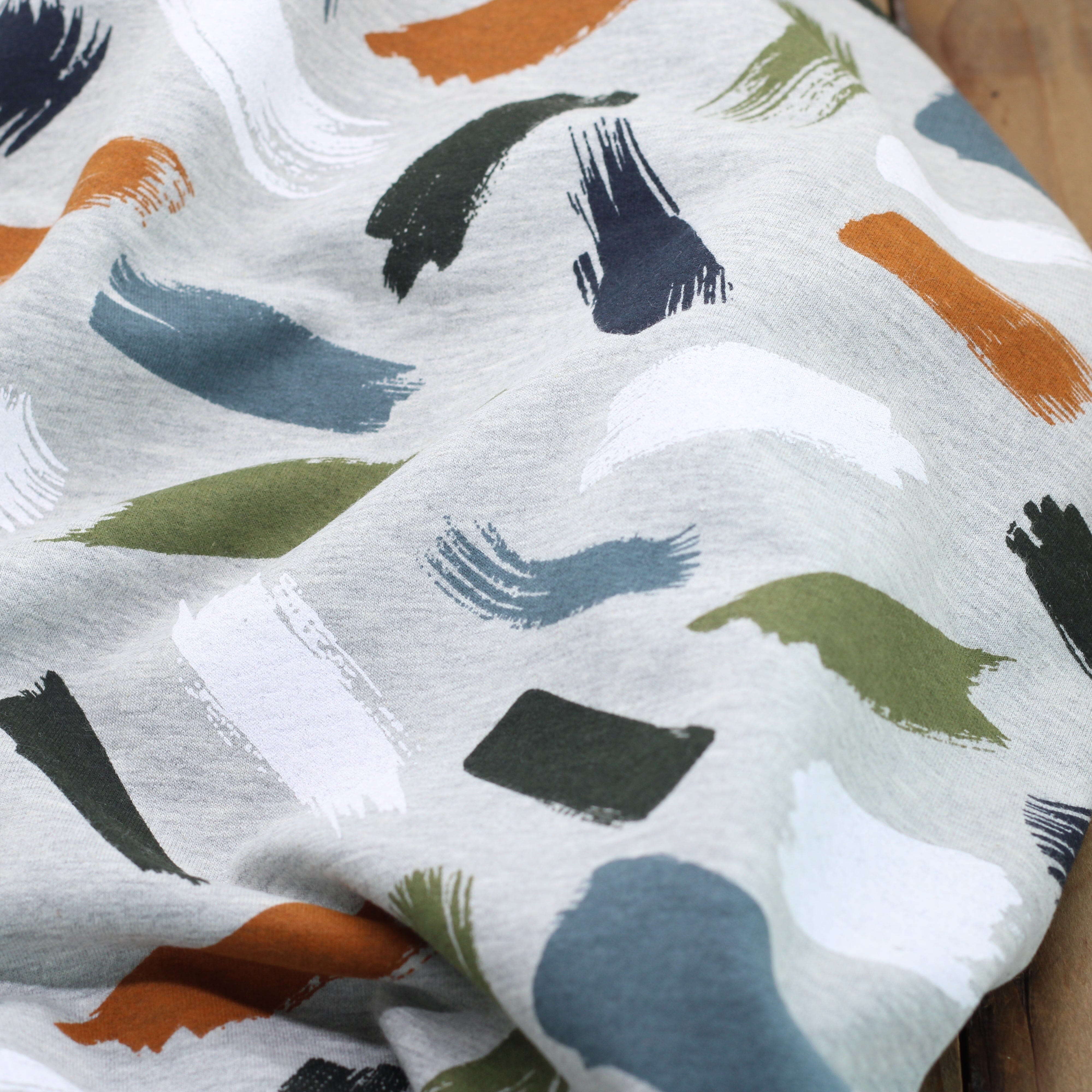 Tissu French Terry - PEINT - Gris chiné - Poppy Designed for You (Vendu x10cm) Tissus POPPY Designed For You | Gaspard et Léonie Tissus en ligne et Mercerie à Toulouse