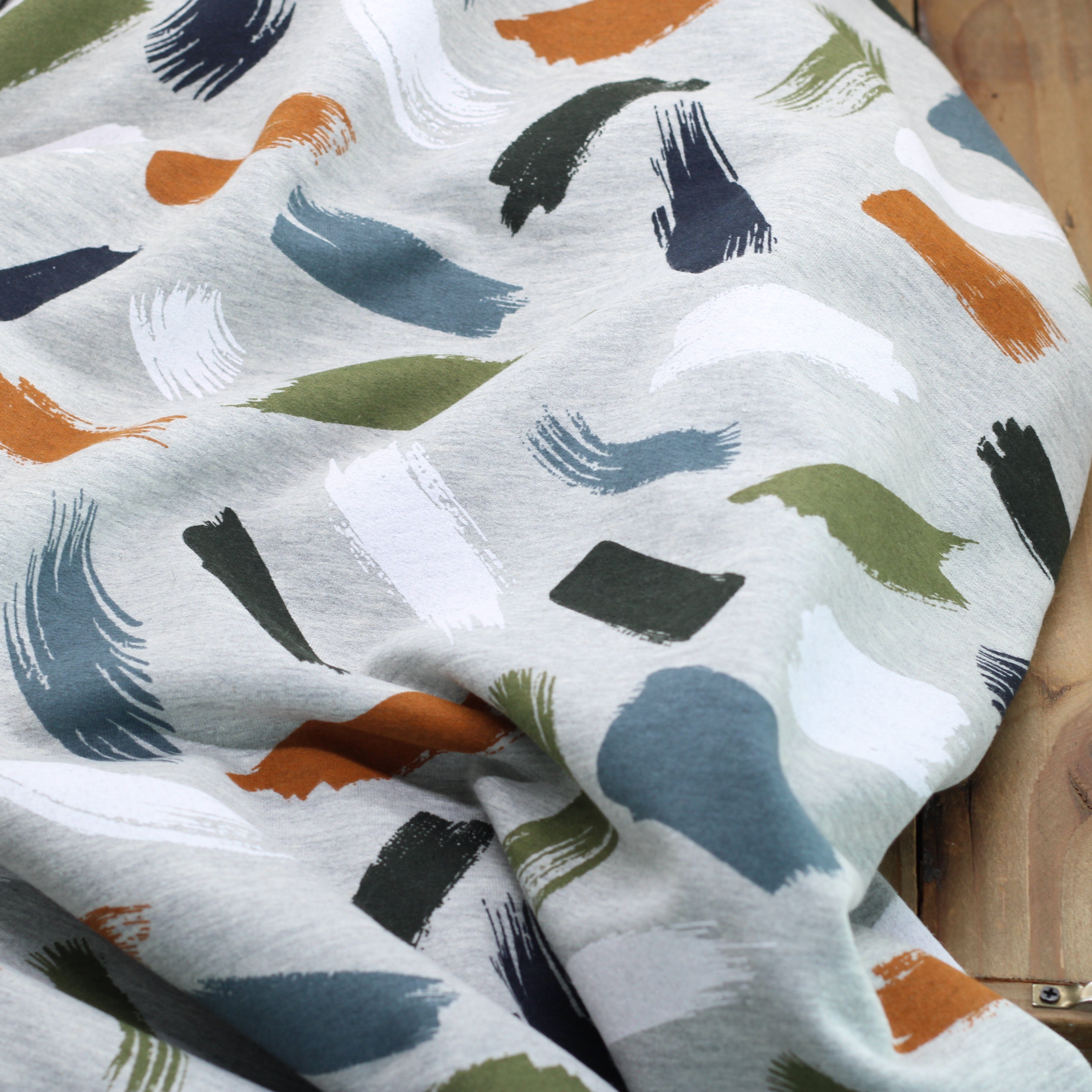 Tissu French Terry - PEINT - Gris chiné - Poppy Designed for You (Vendu x10cm) Tissus POPPY Designed For You | Gaspard et Léonie Tissus en ligne et Mercerie à Toulouse