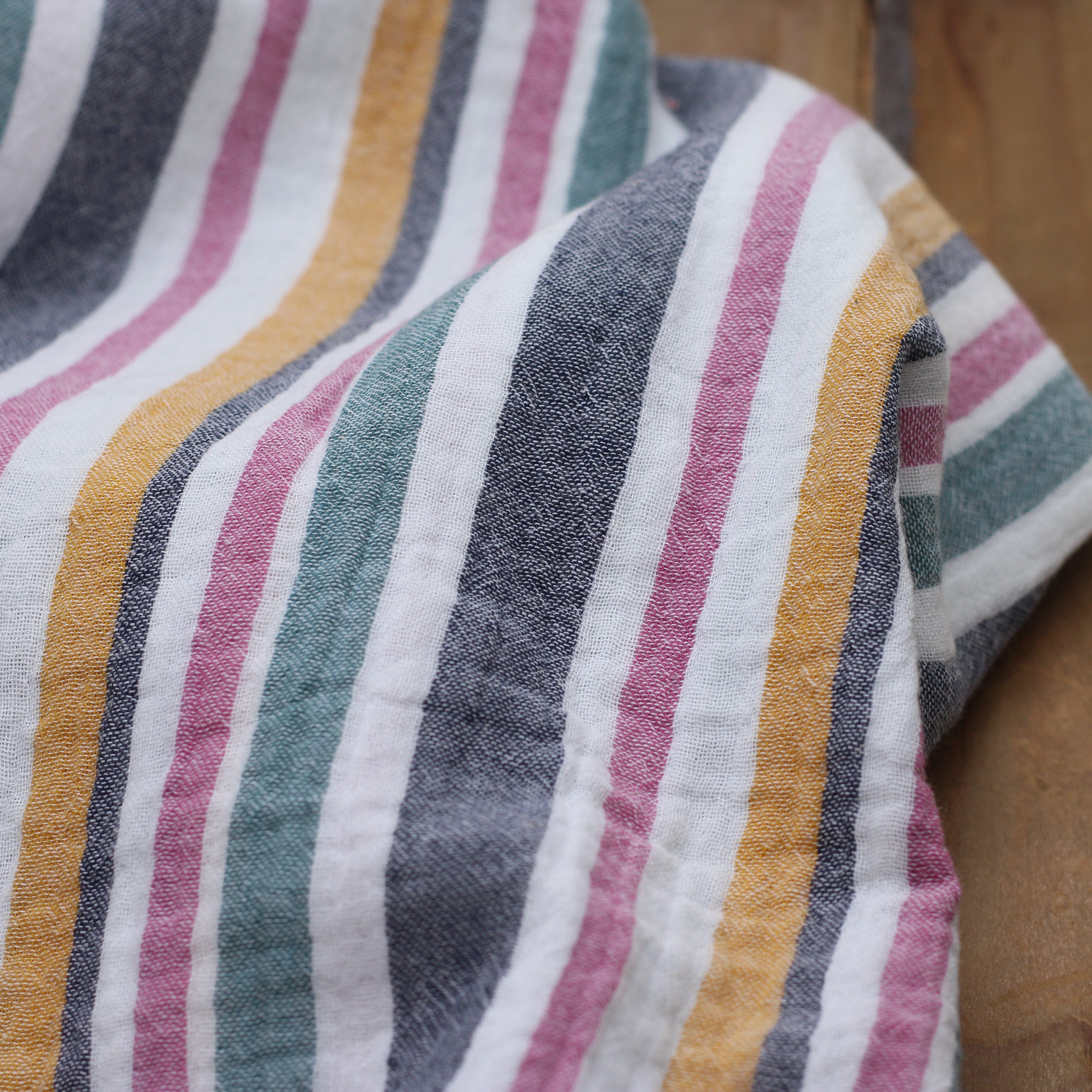 Tissu gaze de coton Rayé - Blanc (Vendu x10cm) Tissus Sélection Gaspard & Léonie | Gaspard et Léonie Tissus en ligne et Mercerie à Toulouse