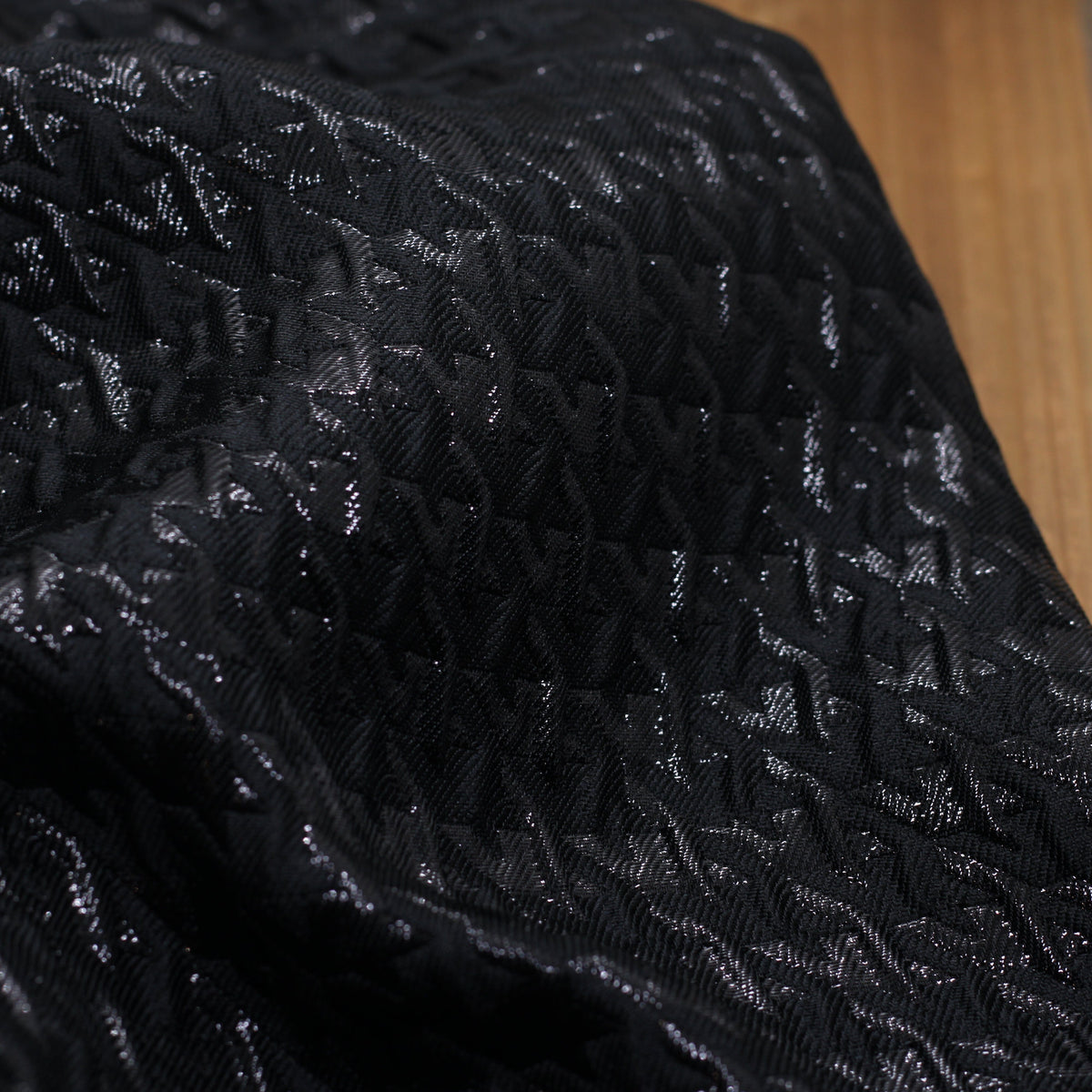 Tissu Jacquard Pied de poule - CATARINA - Noir/Noir irisé (Vendu x10cm) Tissus Sélection Gaspard & Léonie | Gaspard et Léonie Tissus en ligne et Mercerie à Toulouse