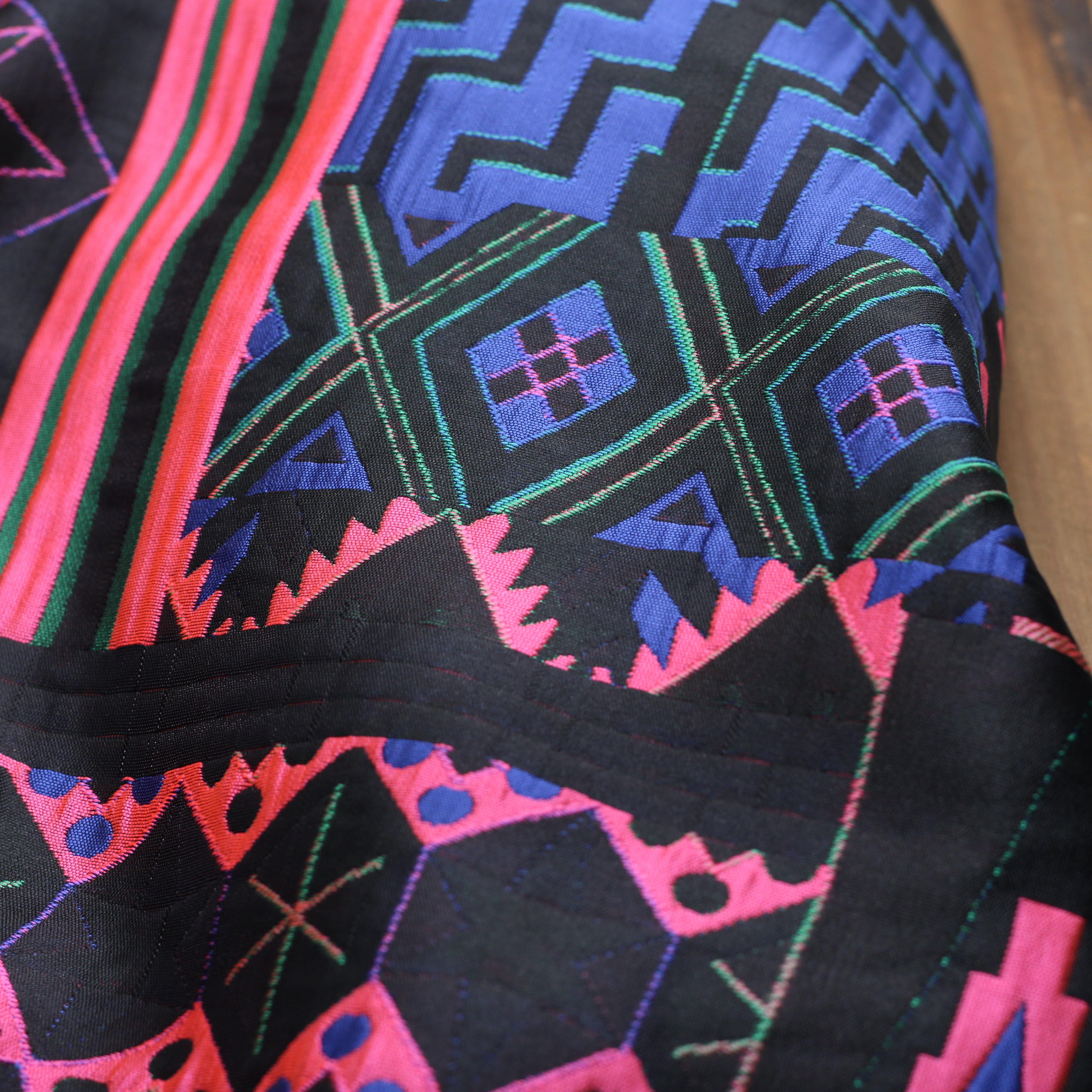 Tissu Jacquard STARS - Rose/vert (Vendu x10cm) Tissus Sélection Gaspard & Léonie | Gaspard et Léonie Tissus en ligne et Mercerie à Toulouse