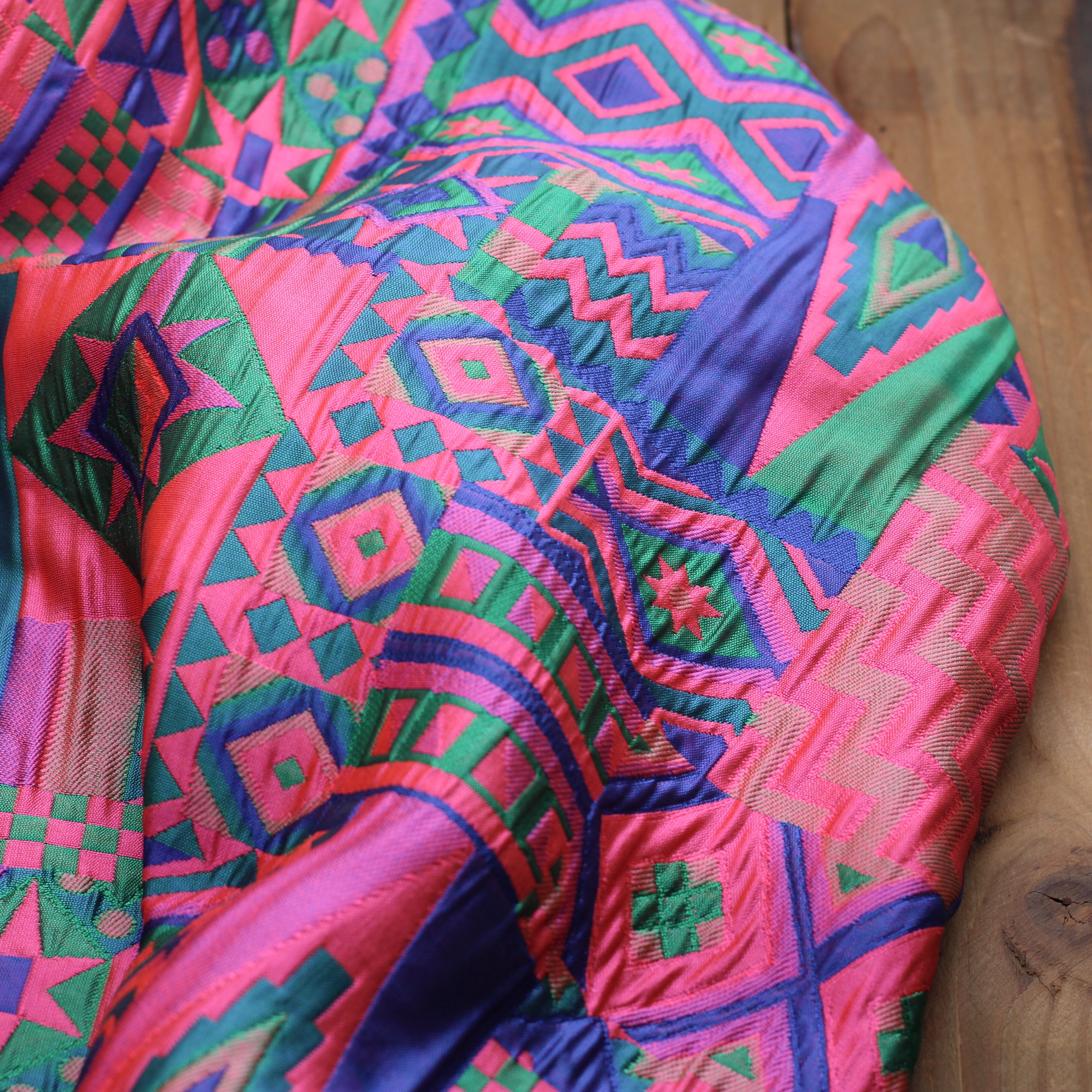 Tissu Jacquard STARS - Rose/vert (Vendu x10cm) Tissus Sélection Gaspard & Léonie | Gaspard et Léonie Tissus en ligne et Mercerie à Toulouse