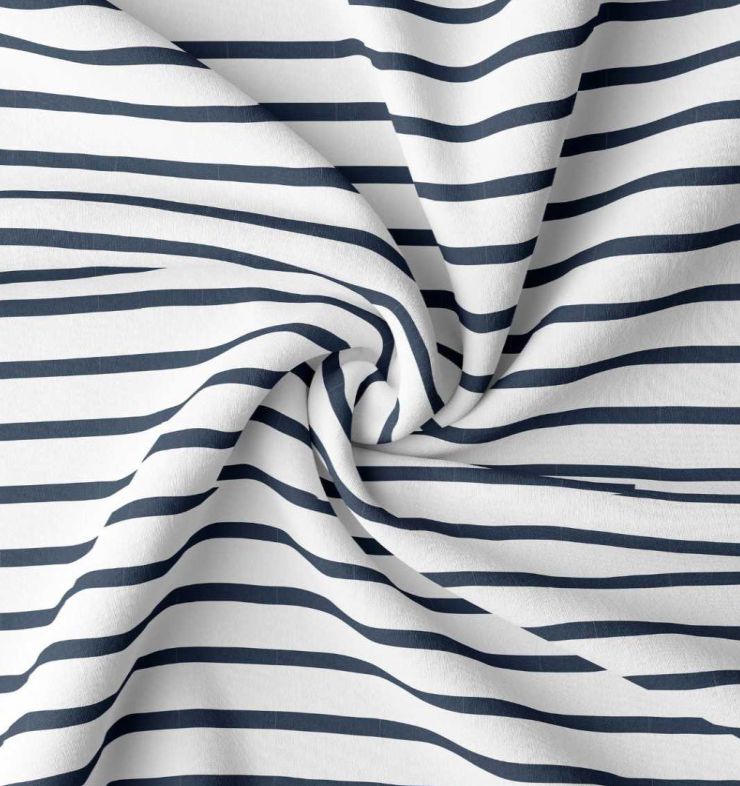 Tissu Jersey de coton - Marinière - Marine/Blanc cassé (Vendu x10cm) Tissus Sélection Gaspard & Léonie | Gaspard et Léonie Tissus en ligne et Mercerie à Toulouse
