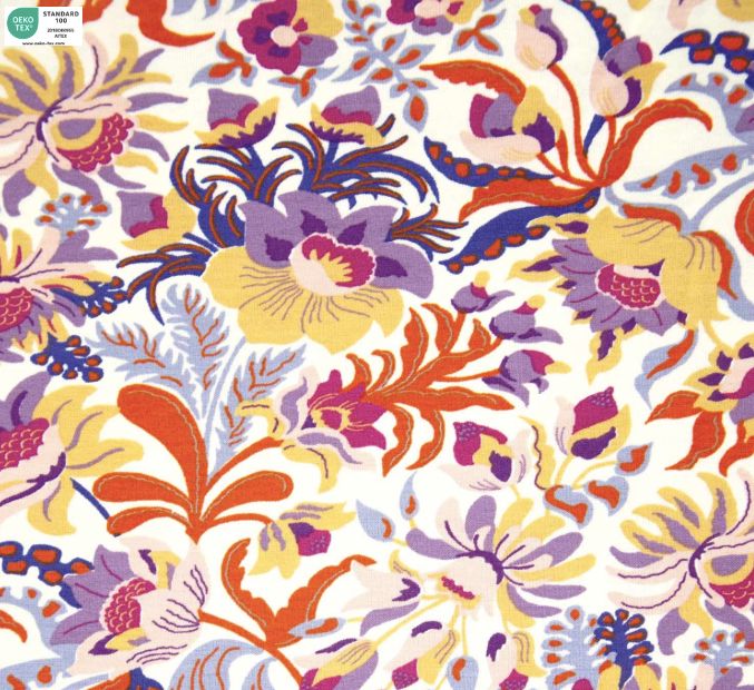 Tissu jersey de viscose - PURPLE RIGHTS- Ecru (Vendu x10cm) Tissus katia Fabrics | Gaspard et Léonie Tissus en ligne et Mercerie à Toulouse