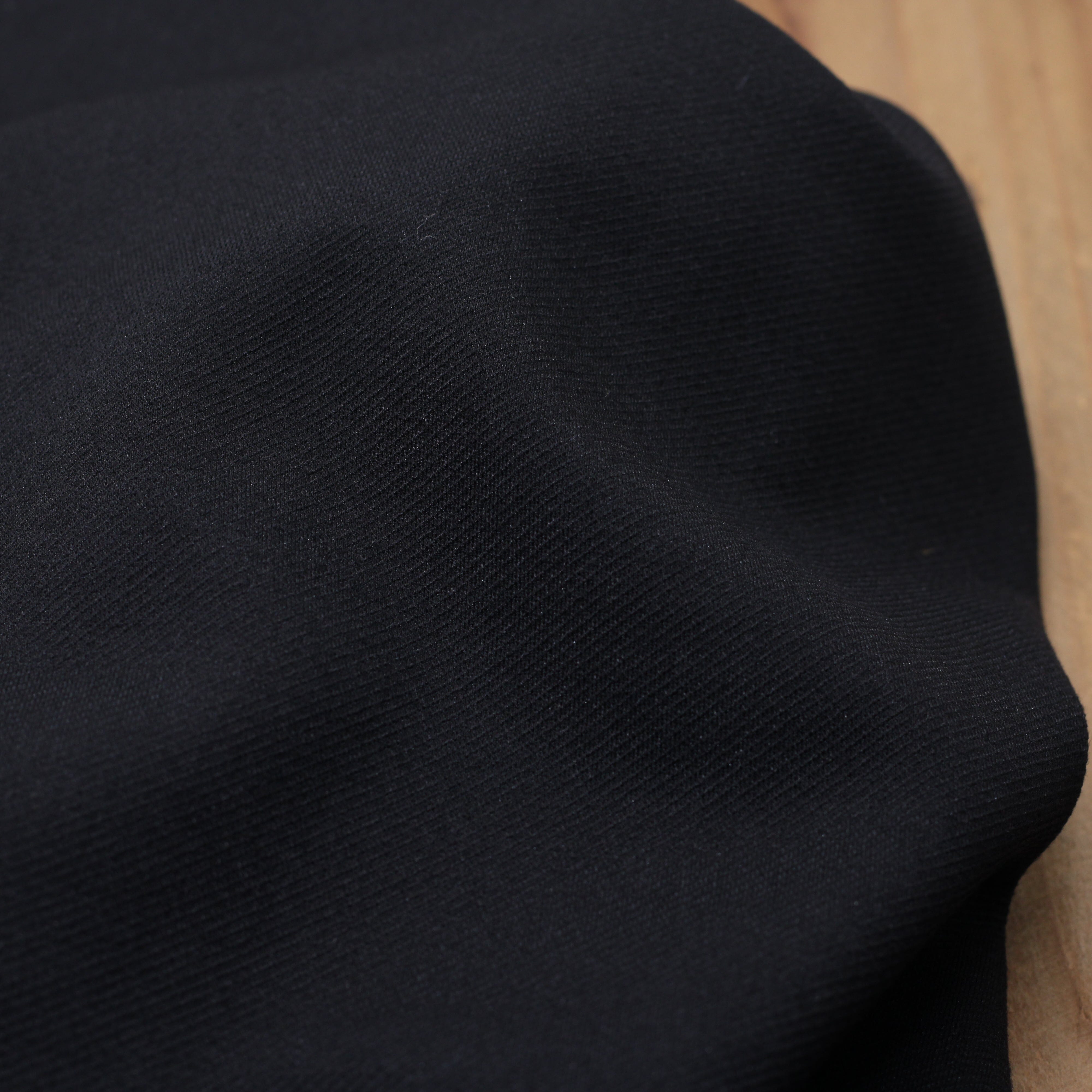 Tissu Jersey Milano Twill uni - Noir (Vendu x10cm) Tissus L'atelier de Gaspard et Léonie | Gaspard et Léonie Tissus en ligne et Mercerie à Toulouse