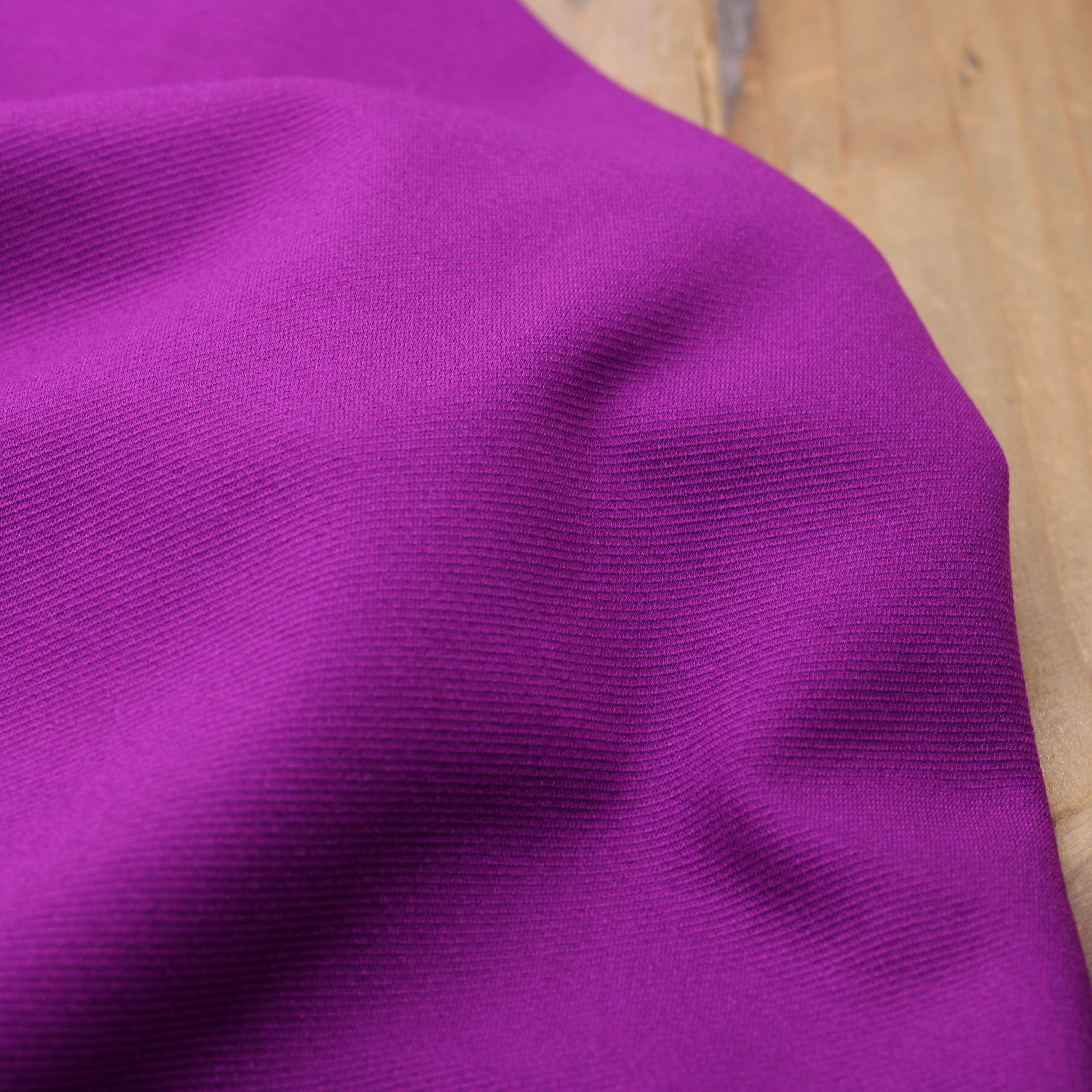 Tissu Jersey Milano Twill uni - Violet (Vendu x10cm) Tissus L'atelier de Gaspard et Léonie | Gaspard et Léonie Tissus en ligne et Mercerie à Toulouse
