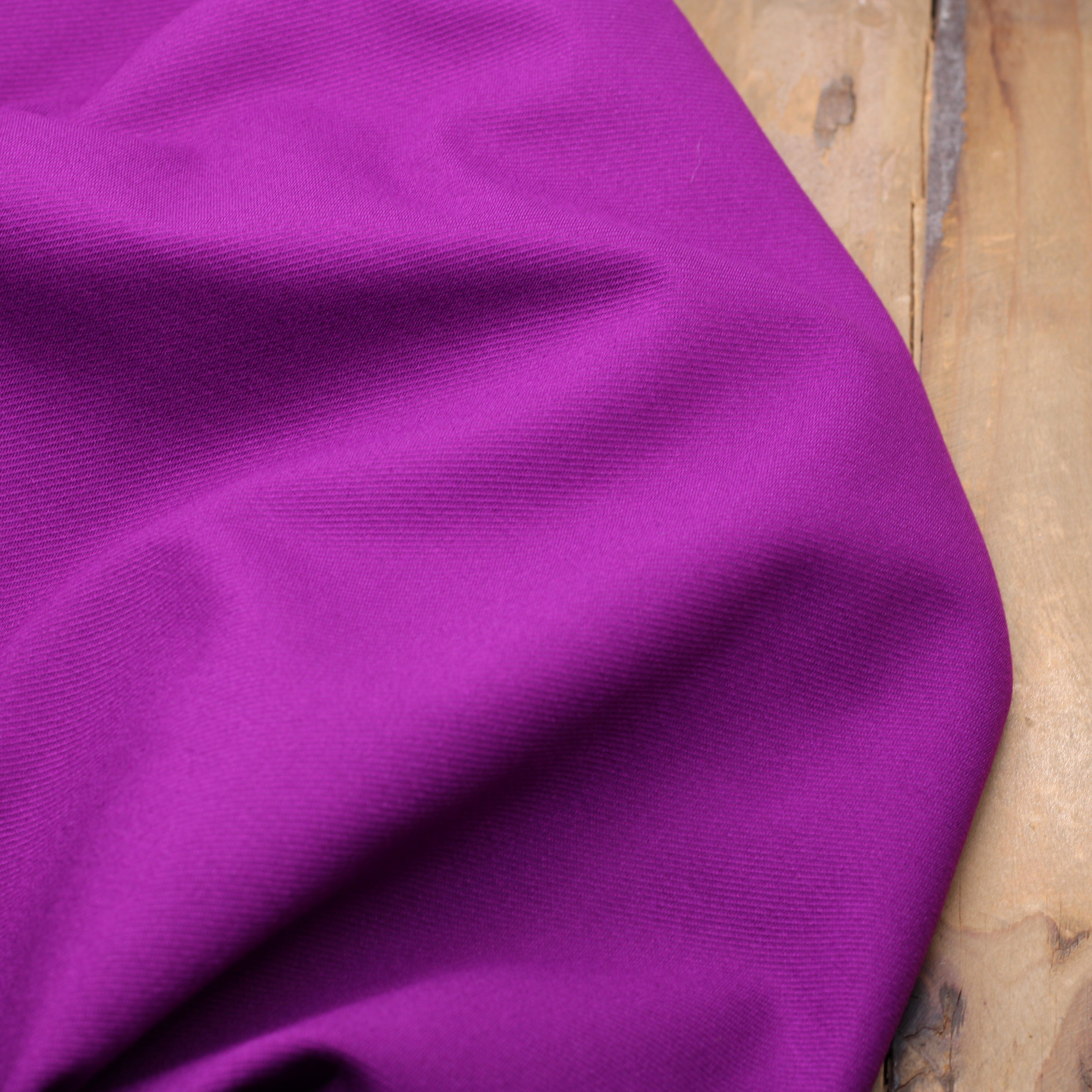Tissu Jersey Milano Twill uni - Violet (Vendu x10cm) Tissus L'atelier de Gaspard et Léonie | Gaspard et Léonie Tissus en ligne et Mercerie à Toulouse