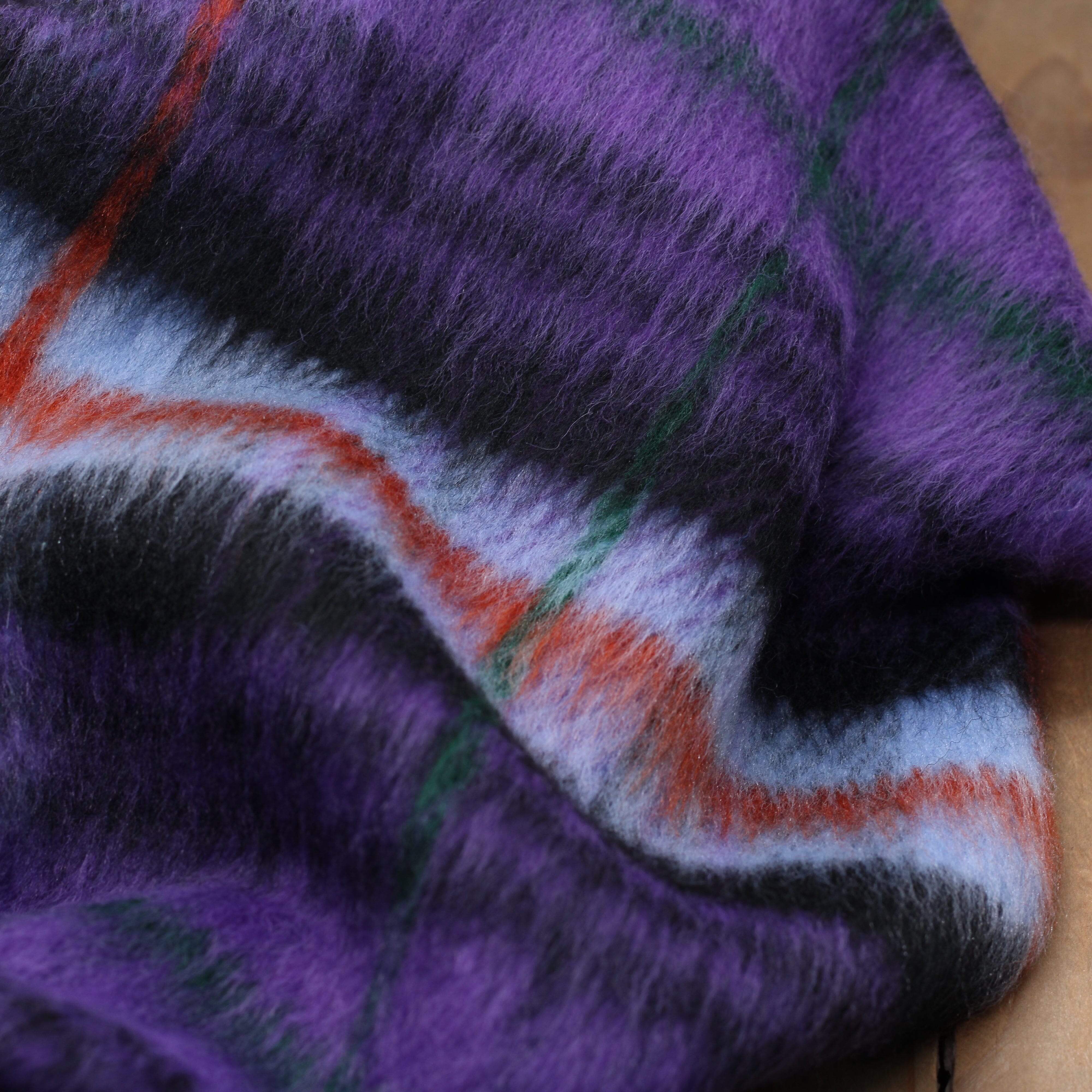 Tissu Laine Manteaux - Tartan Violet (Vendu x10cm) Tissus Sélection Gaspard & Léonie | Gaspard et Léonie Tissus en ligne et Mercerie à Toulouse