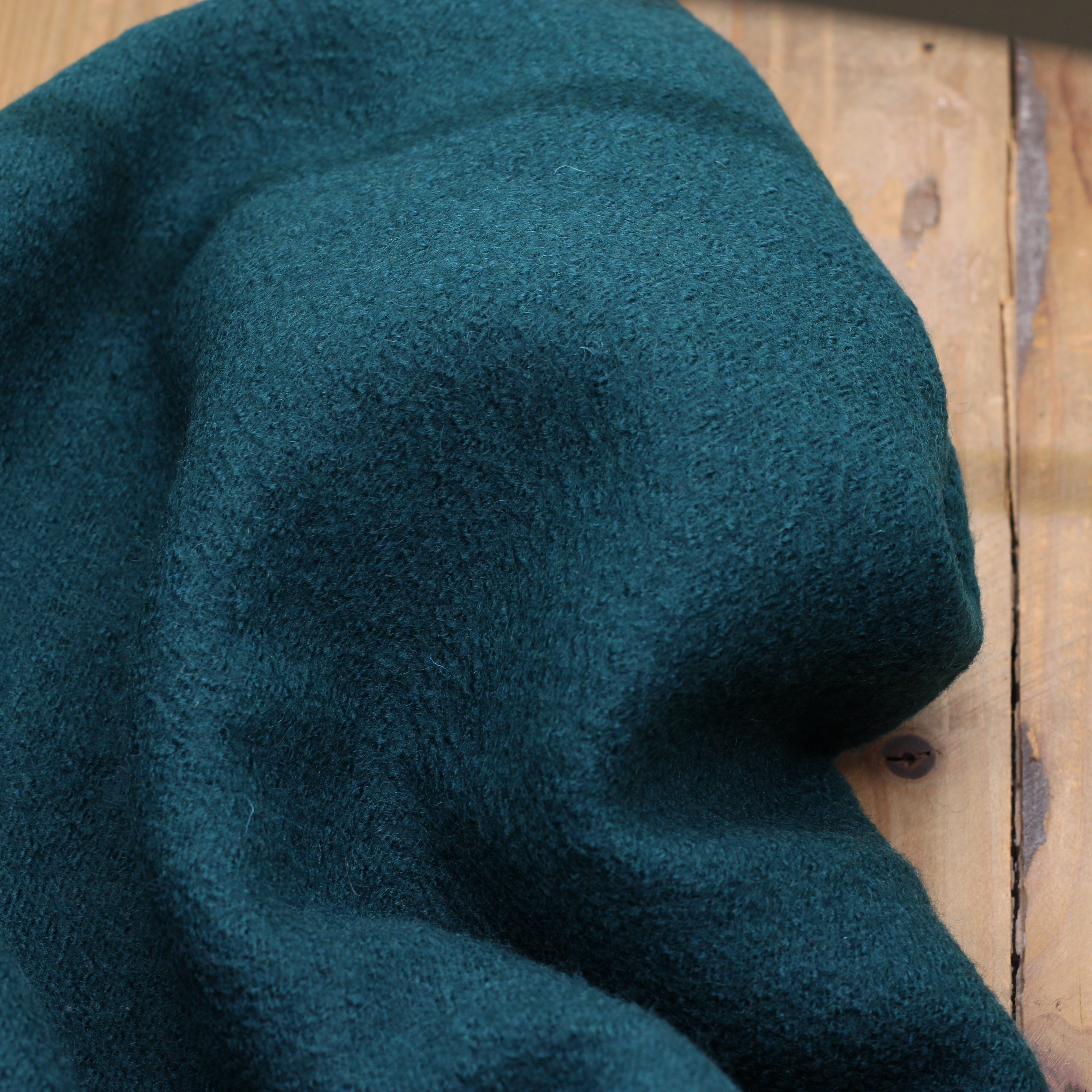 Tissu Laine Manteaux - Vert canard (Vendu x10cm) Tissus Sélection Gaspard & Léonie | Gaspard et Léonie Tissus en ligne et Mercerie à Toulouse