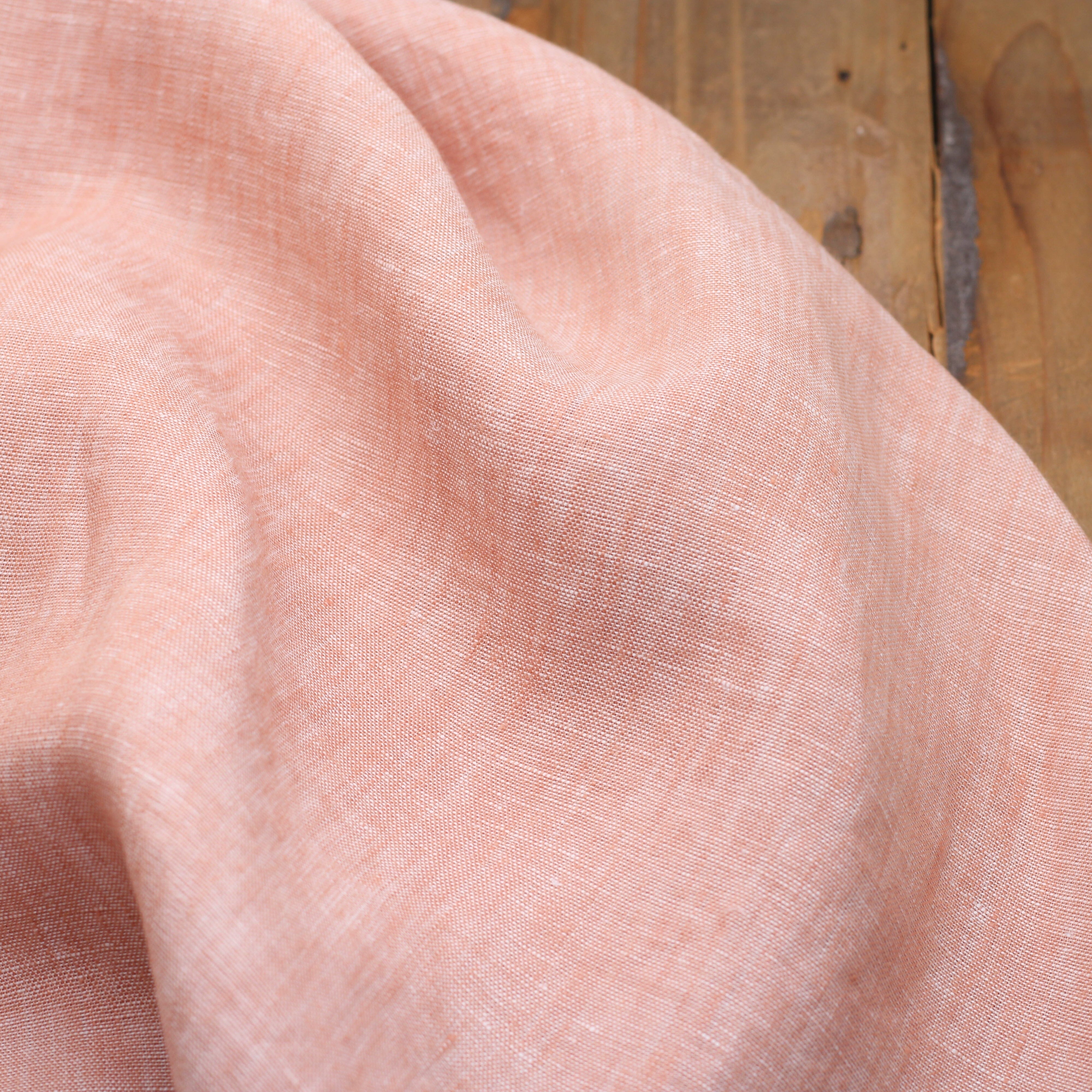 Tissu Lin chambray Uni - Rose (Vendu x10cm) Tissus Sélection Gaspard & Léonie | Gaspard et Léonie Tissus en ligne et Mercerie à Toulouse