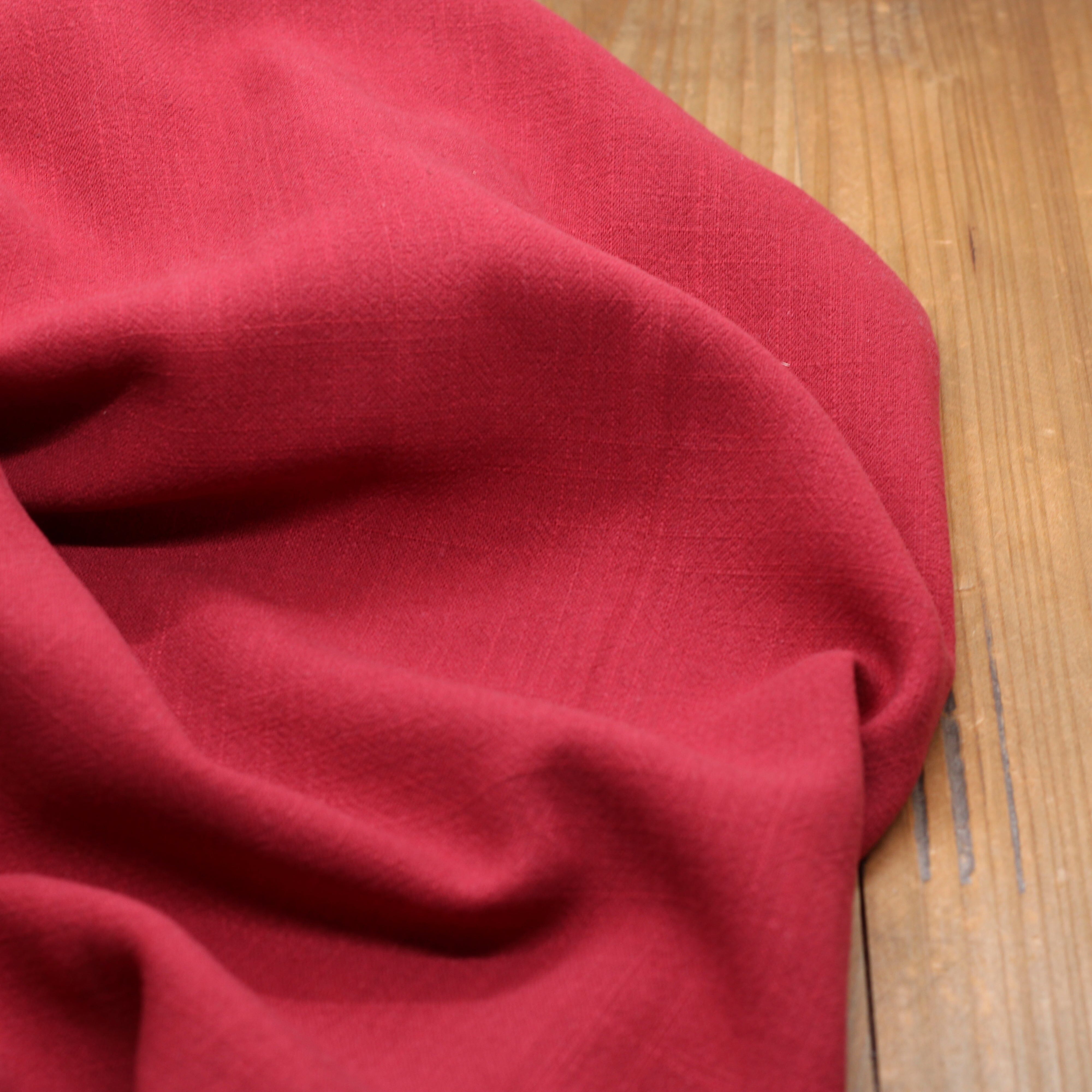 Tissu Lin Viscose Uni - Rouge foncé (Vendu x10cm) Tissus Sélection Gaspard & Léonie | Gaspard et Léonie Tissus en ligne et Mercerie à Toulouse