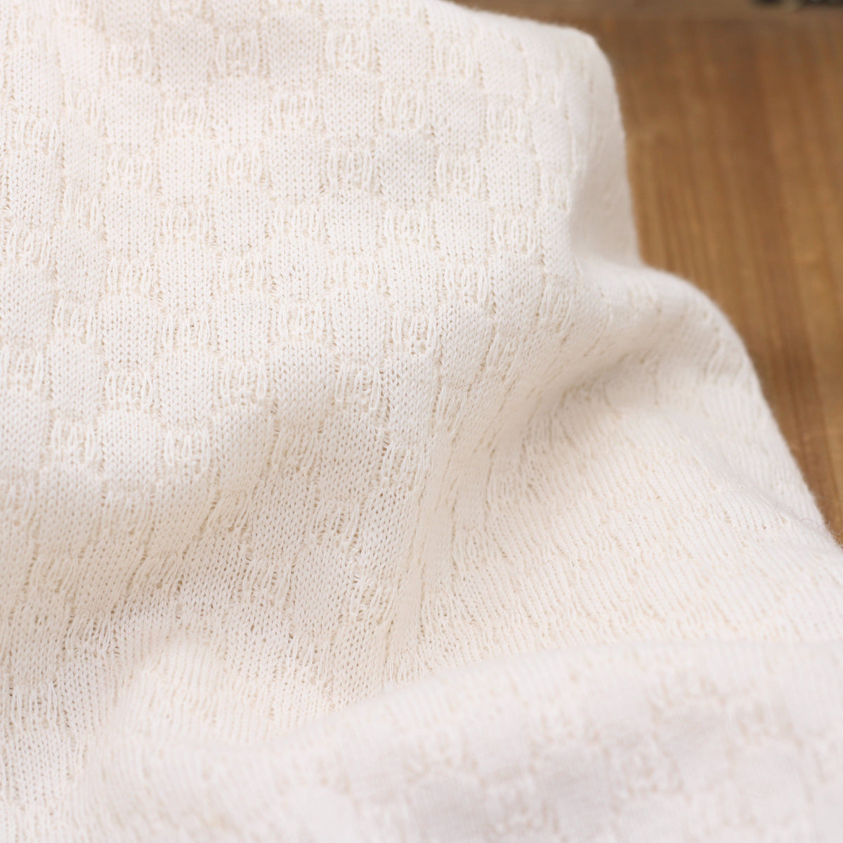 Tissu Maille tricot Jacquard - MILA - Ecru Clair (Vendu x10cm) Tissus Sélection Gaspard & Léonie | Gaspard et Léonie Tissus en ligne et Mercerie à Toulouse