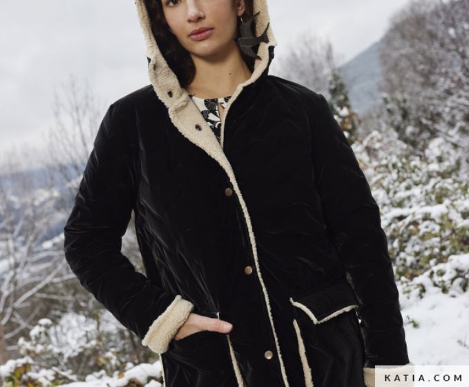 Tissu Matelassé - Noir (Vendu x10cm) Tissus KATIA | Gaspard et Léonie Tissus en ligne et Mercerie à Toulouse