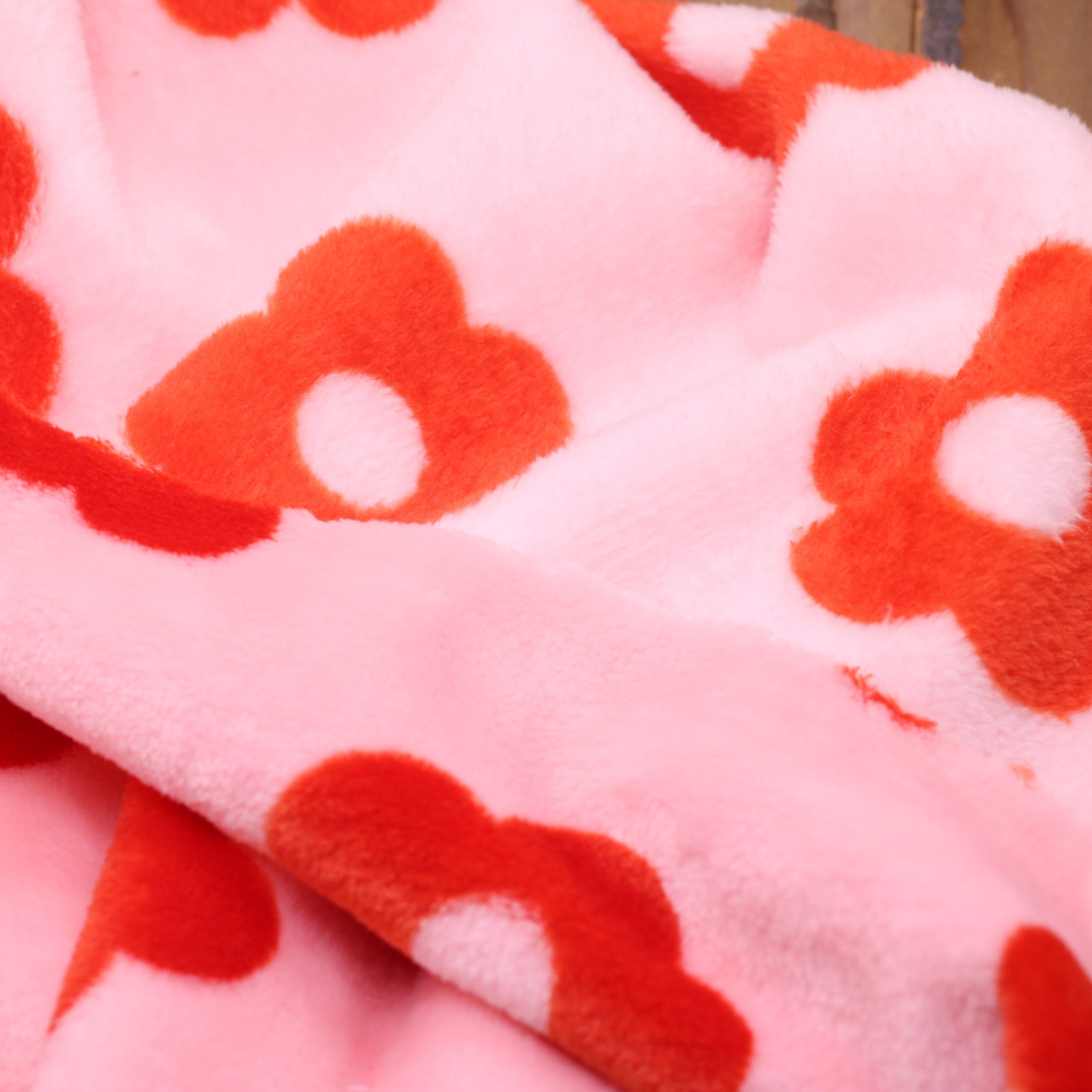 Tissu Polaire - Fleurs - rose (Vendu x10cm) Tissus Sélection Gaspard & Léonie | Gaspard et Léonie Tissus en ligne et Mercerie à Toulouse