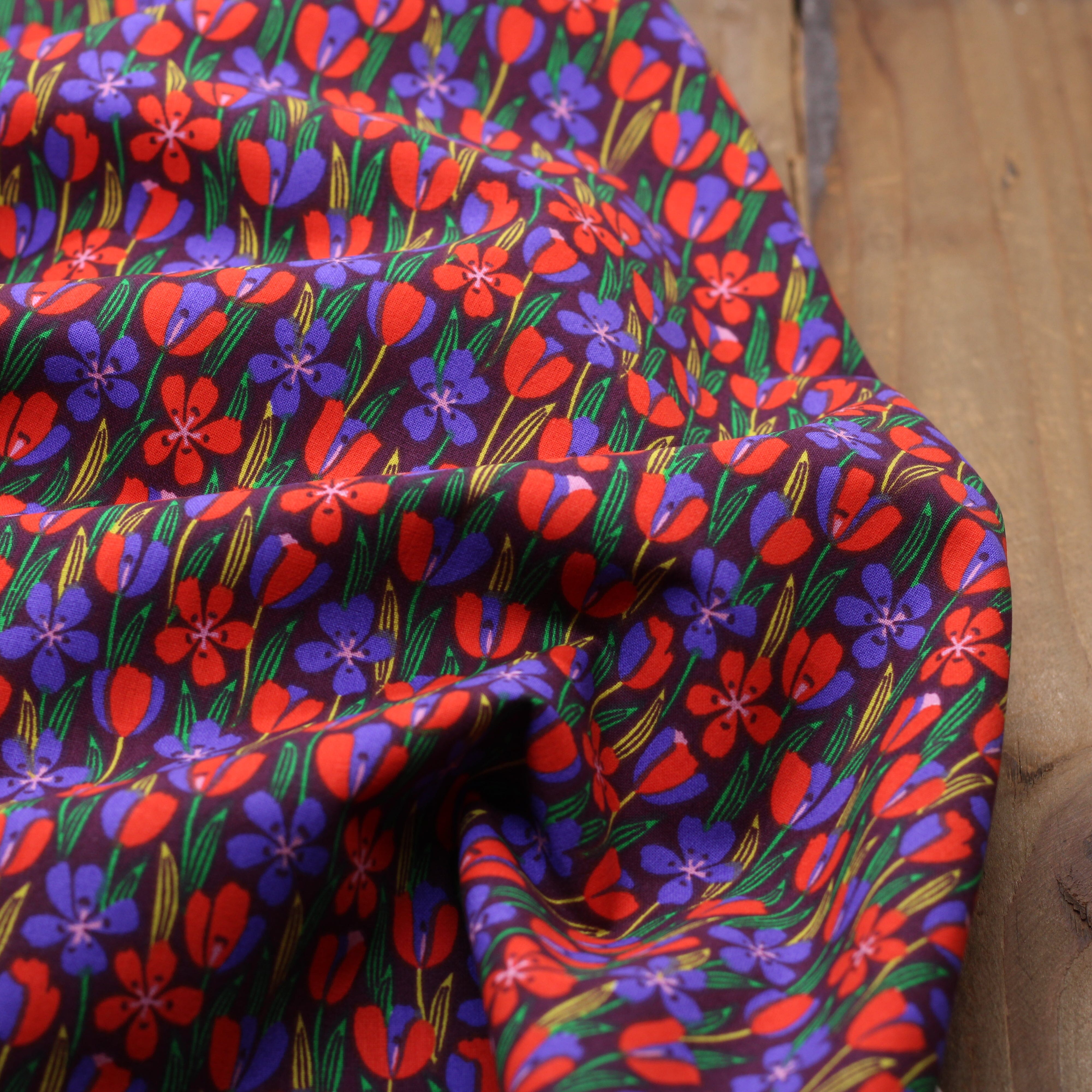 Tissu popeline de coton - GIGI (vendu x10cm) Tissus DOMOTEX | Gaspard et Léonie Tissus en ligne et Mercerie à Toulouse