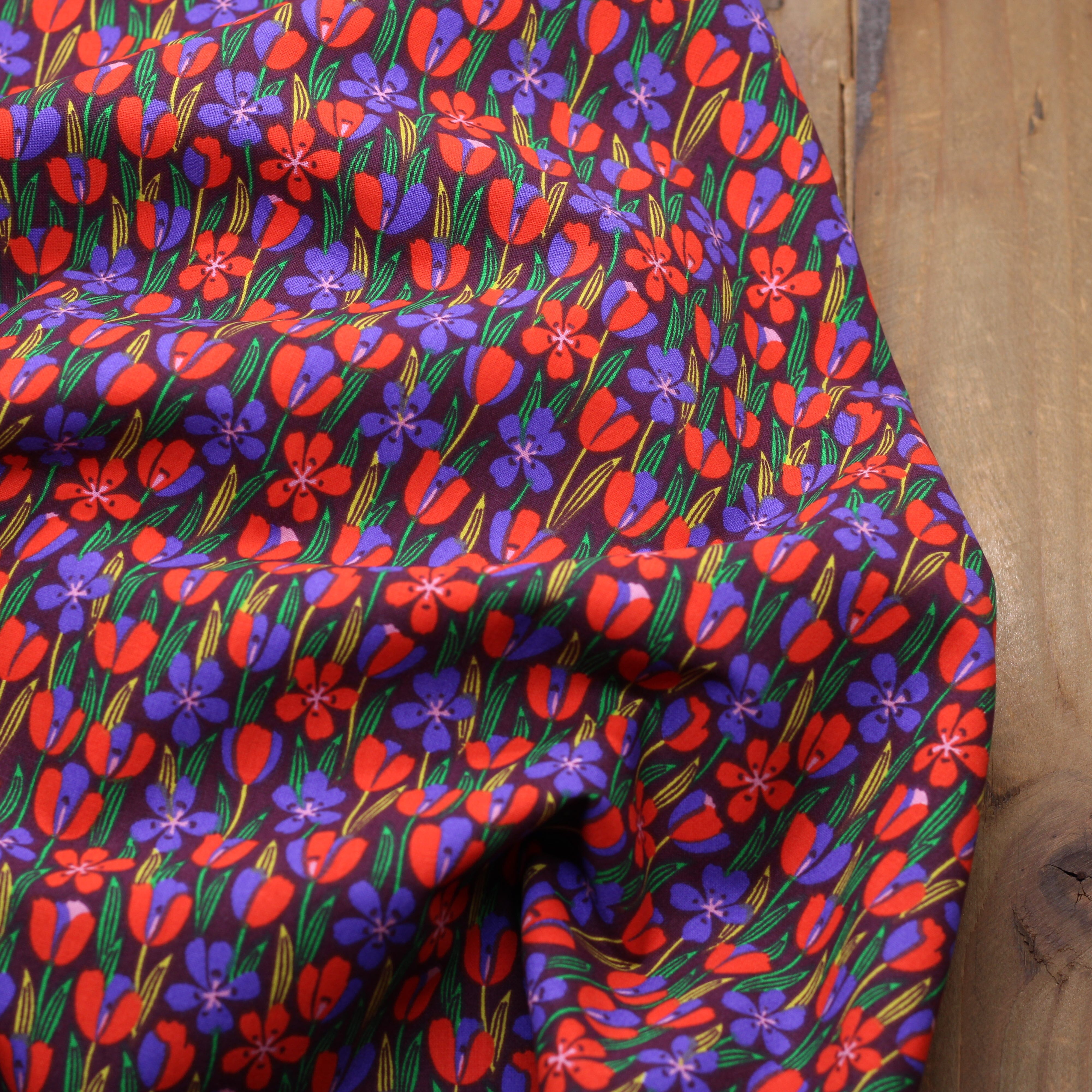 Tissu popeline de coton - GIGI (vendu x10cm) Tissus DOMOTEX | Gaspard et Léonie Tissus en ligne et Mercerie à Toulouse