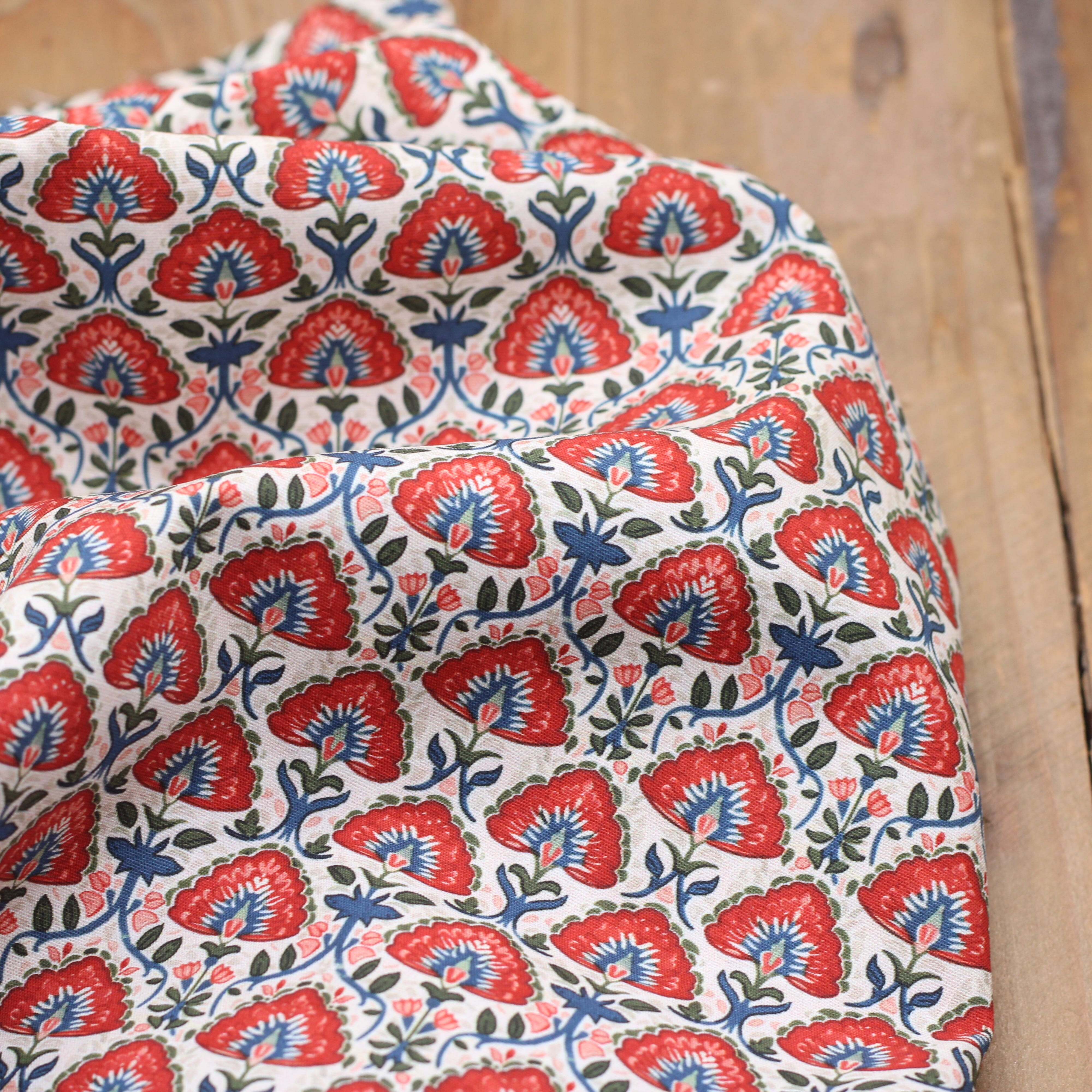 Tissu Popeline de coton- INDIA - Ecru - STENZO (Vendu x10cm) Tissus Stenzo | Gaspard et Léonie Tissus en ligne et Mercerie à Toulouse