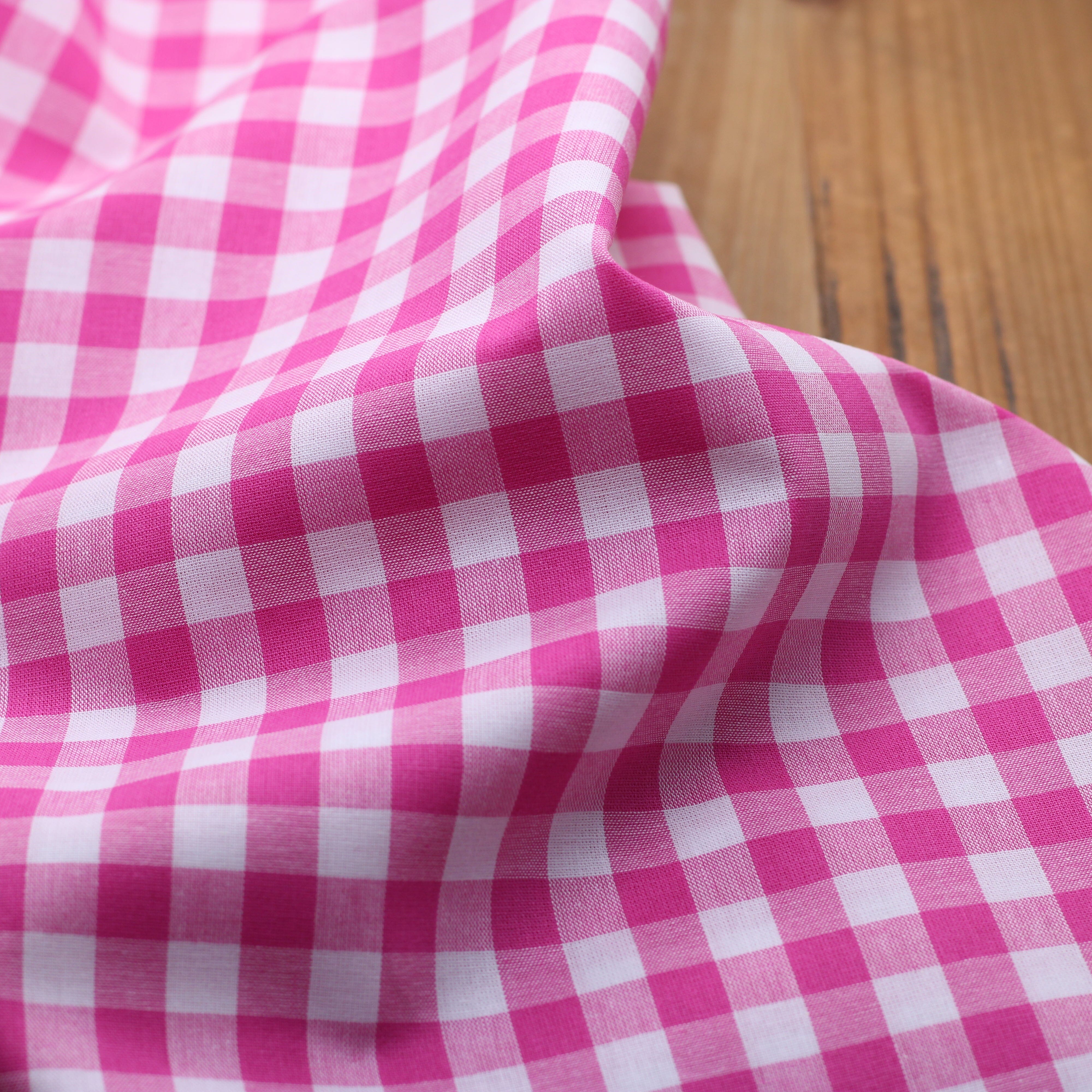 Tissu popeline de coton VICHY - Rose (Vendu x10cm) Tissus Sélection Gaspard & Léonie | Gaspard et Léonie Tissus en ligne et Mercerie à Toulouse