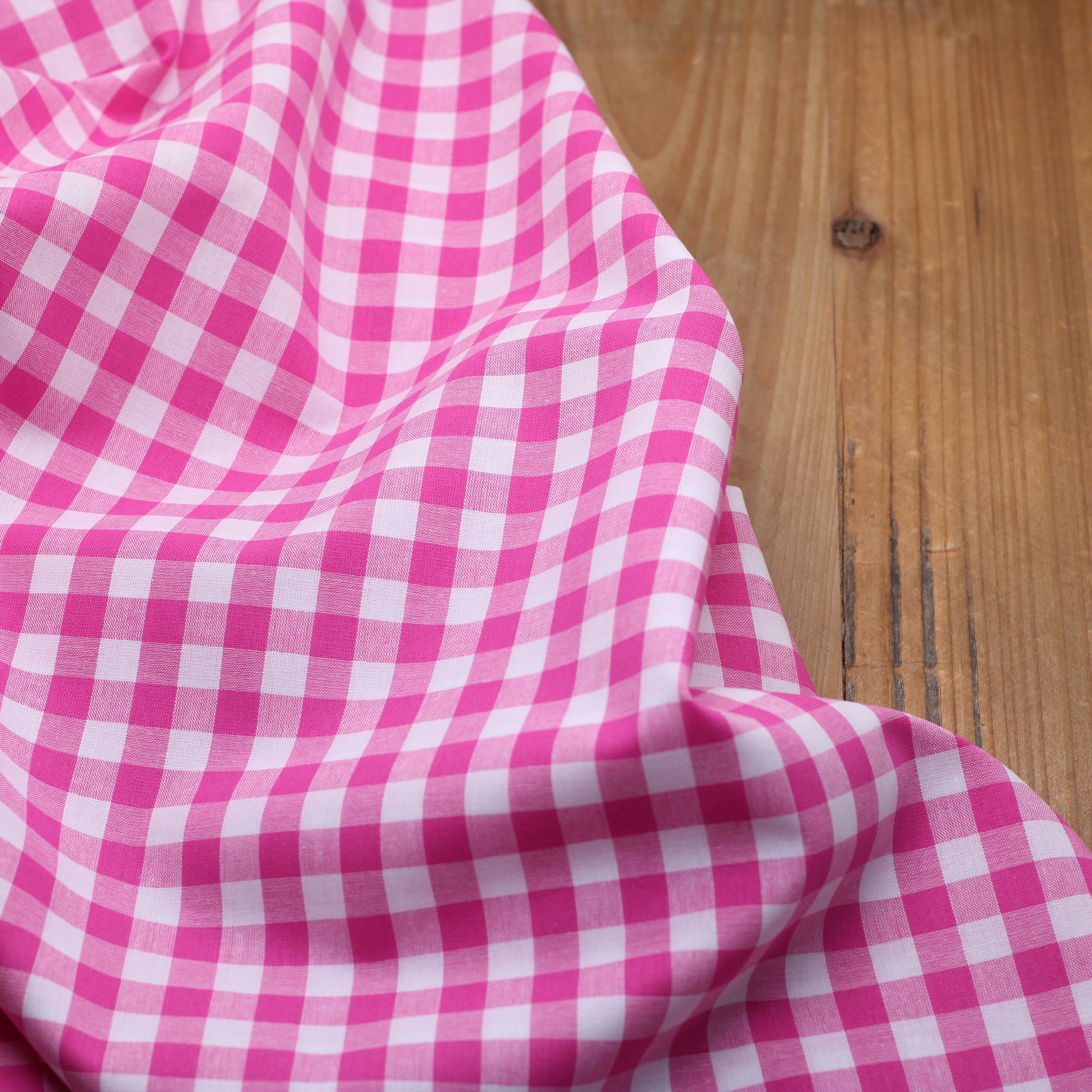 Tissu popeline de coton VICHY - Rose (Vendu x10cm) Tissus Sélection Gaspard & Léonie | Gaspard et Léonie Tissus en ligne et Mercerie à Toulouse