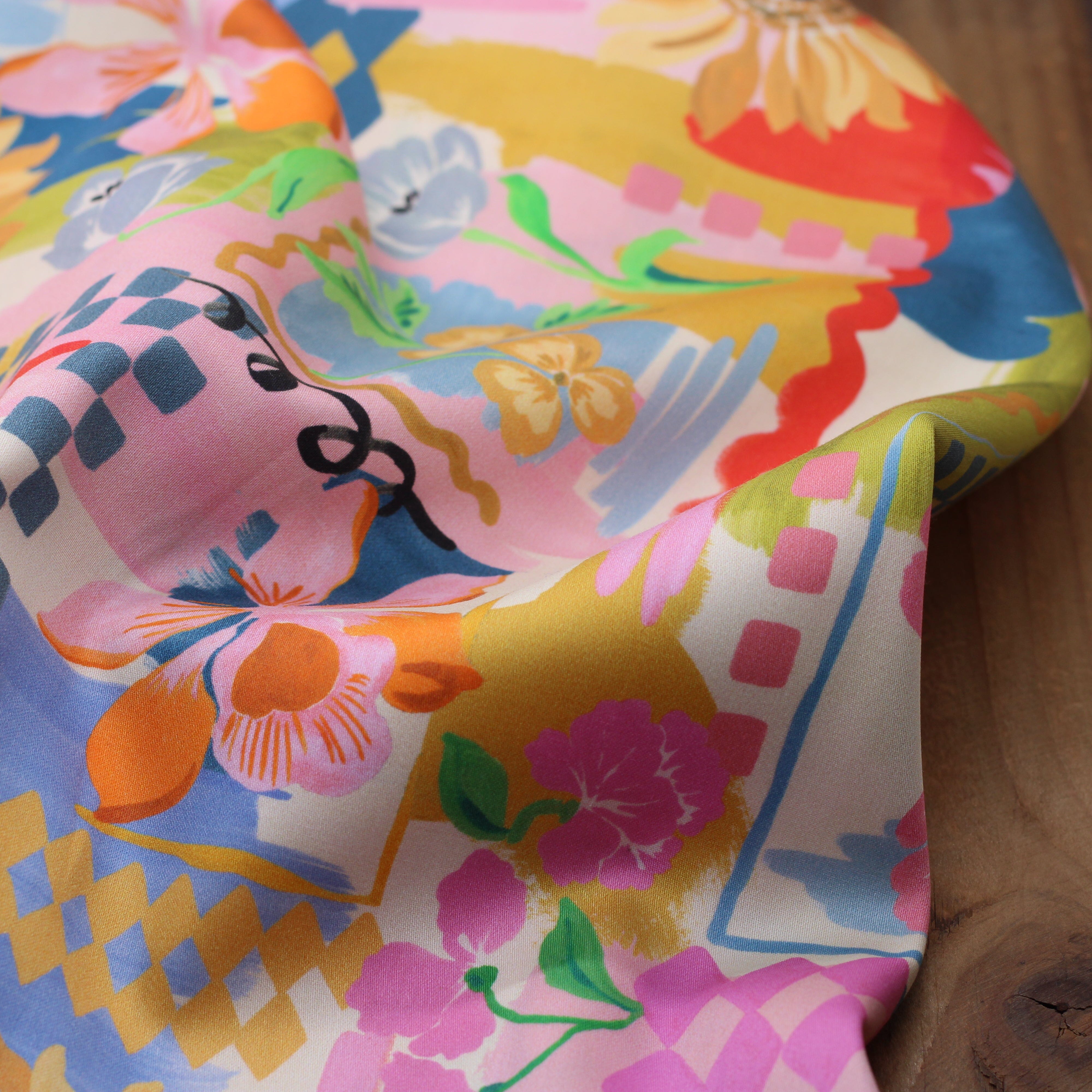 Tissu Satin de coton - CAPRI - Rose pale (Vendu x10cm) Tissus Sélection Gaspard & Léonie | Gaspard et Léonie Tissus en ligne et Mercerie à Toulouse