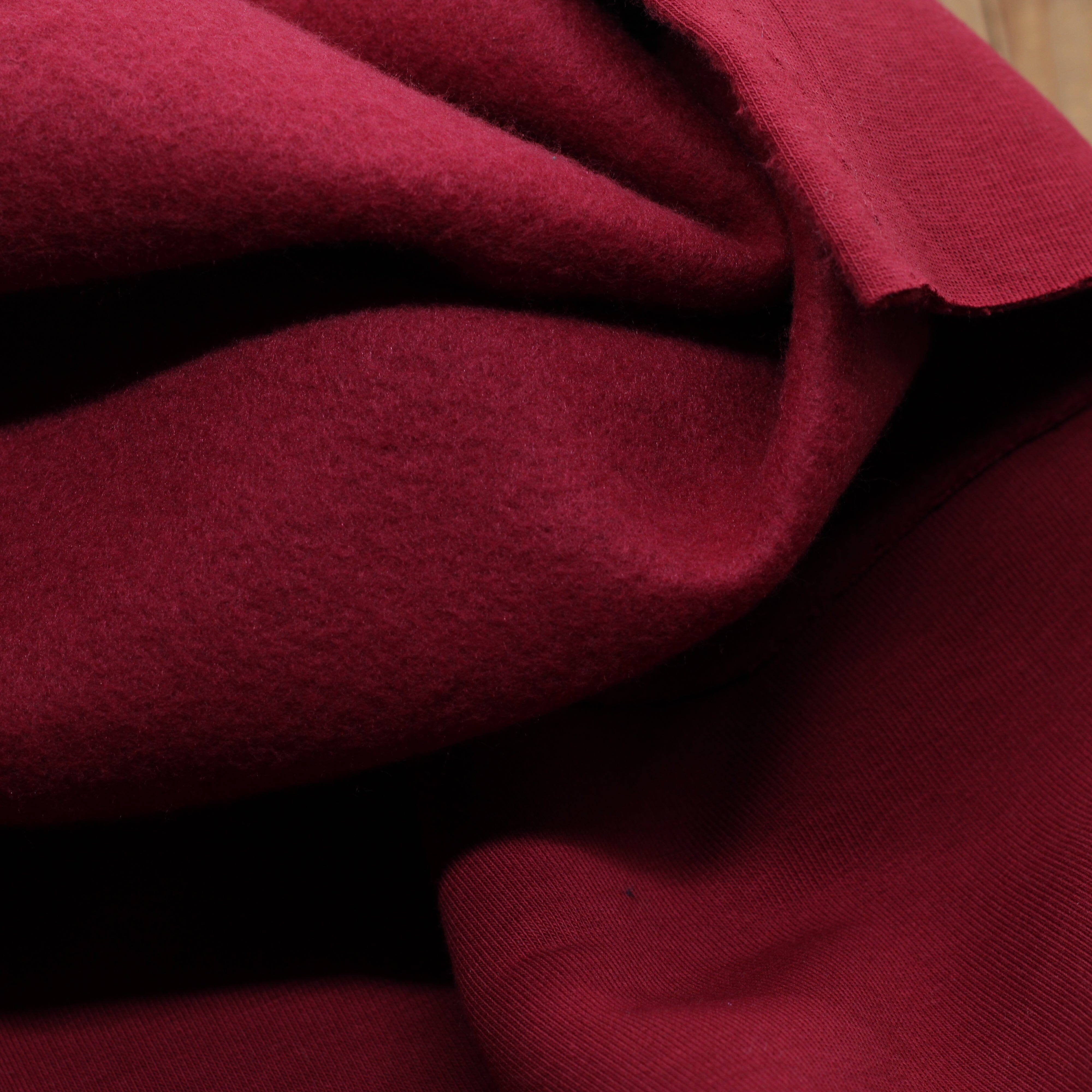 Tissu Sweat / Jogging - Bordeaux (Vendu x10cm) Tissus Sélection Gaspard & Léonie | Gaspard et Léonie Tissus en ligne et Mercerie à Toulouse