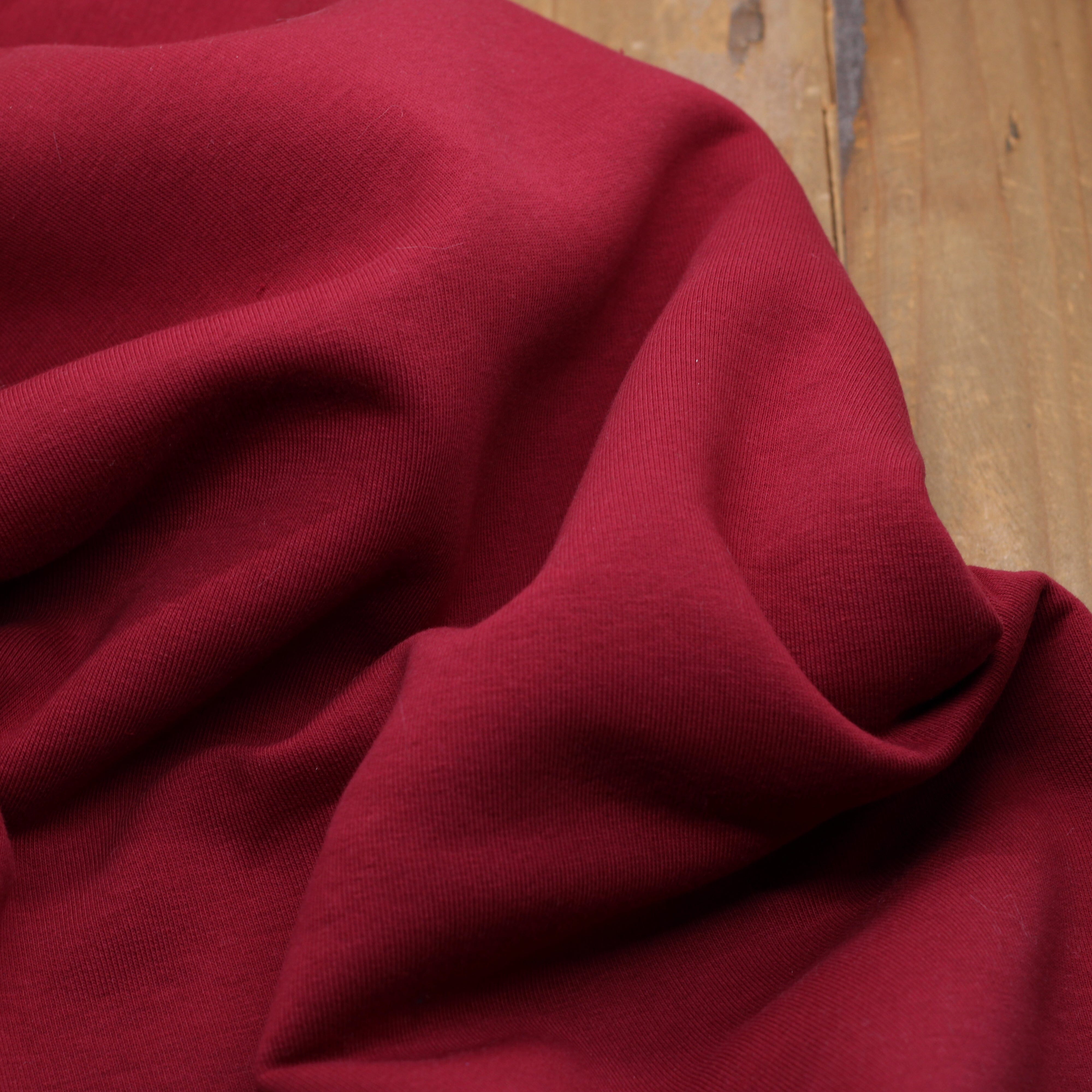 Tissu Sweat / Jogging - Bordeaux (Vendu x10cm) Tissus Sélection Gaspard & Léonie | Gaspard et Léonie Tissus en ligne et Mercerie à Toulouse