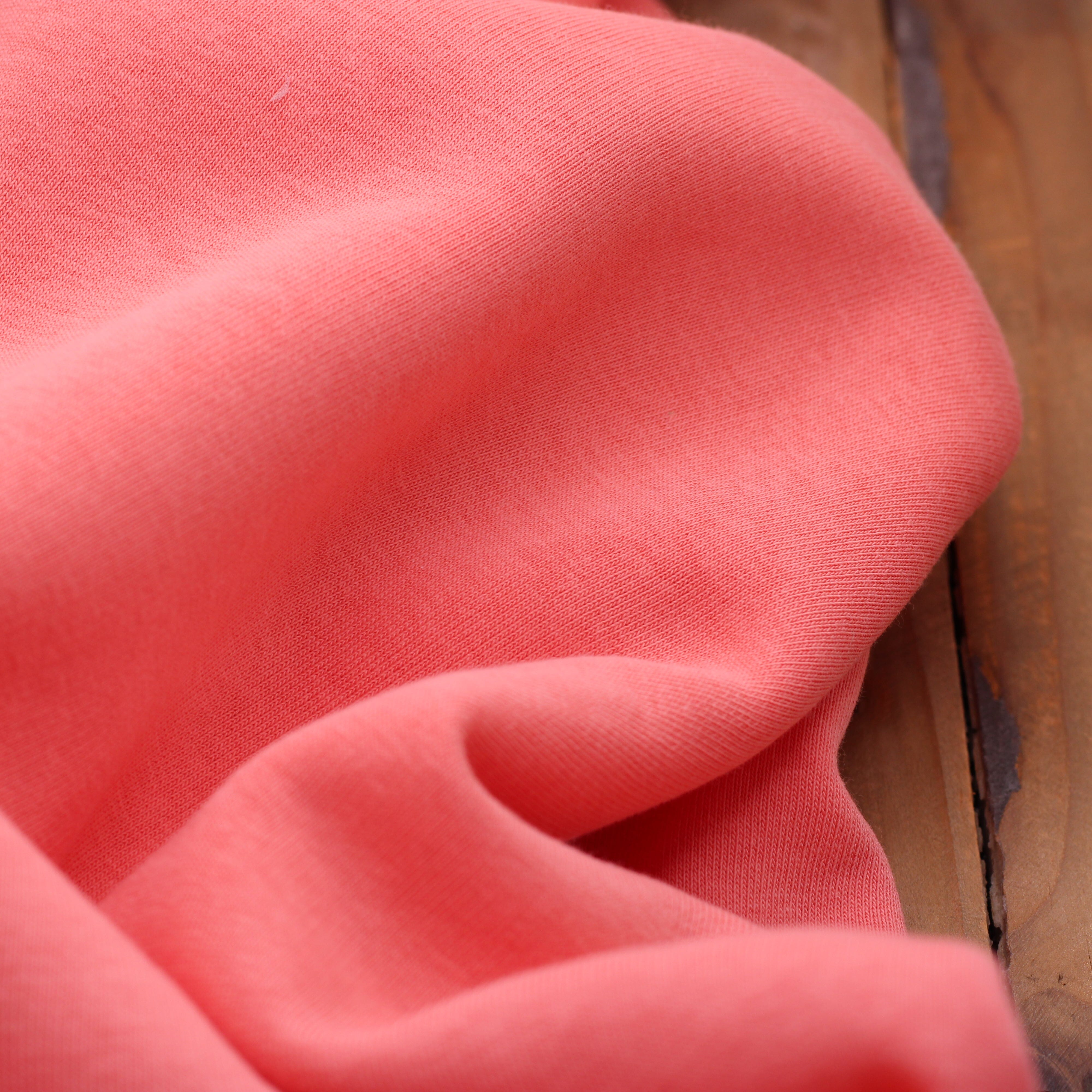 Tissu Sweat / Jogging - Corail (Vendu x10cm) Tissus Sélection Gaspard & Léonie | Gaspard et Léonie Tissus en ligne et Mercerie à Toulouse