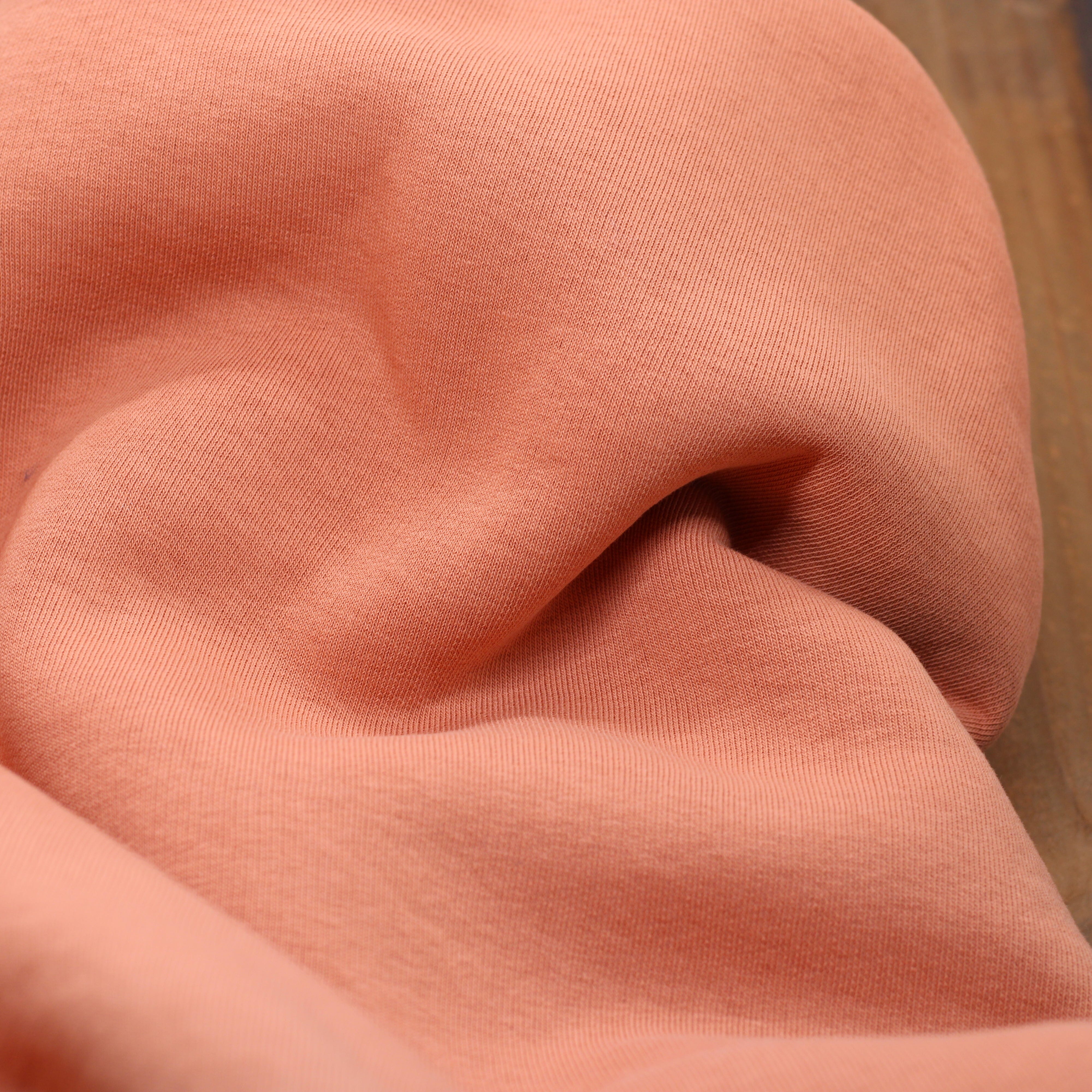 Tissu Sweat / Jogging - Pêche (Vendu x10cm) Tissus Sélection Gaspard & Léonie | Gaspard et Léonie Tissus en ligne et Mercerie à Toulouse