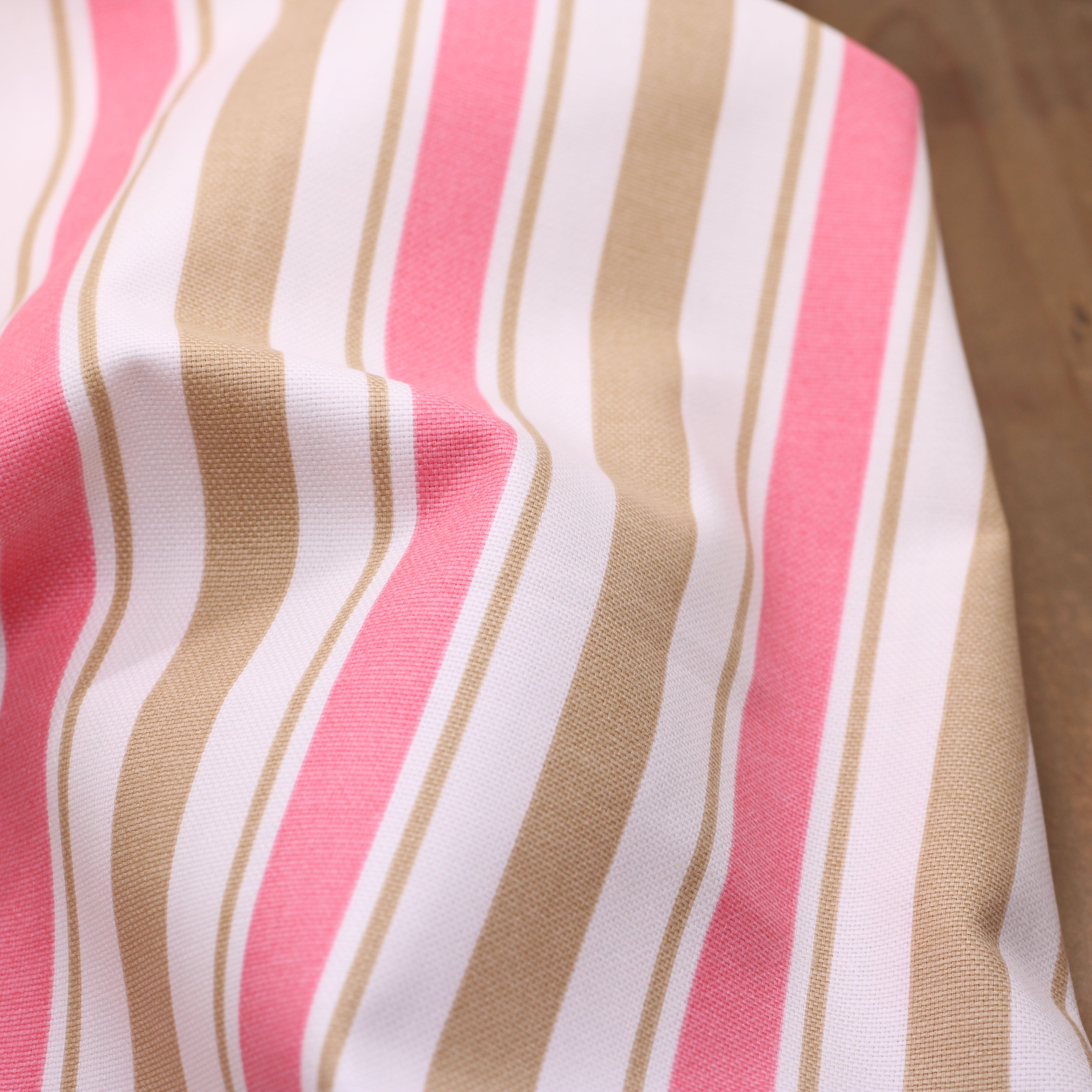 Tissu toile de coton demi Natté de coton - LYDIA - Beige rose (Vendu x10cm) Tissus DOMOTEX | Gaspard et Léonie Tissus en ligne et Mercerie à Toulouse