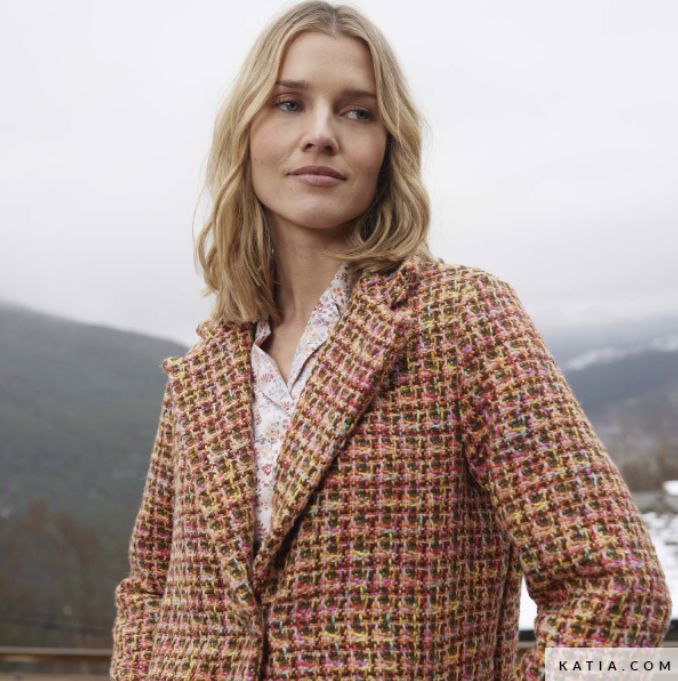 Tissu Tweed - BROOKLYN - Vert (Vendu x10cm) Tissus KATIA | Gaspard et Léonie Tissus en ligne et Mercerie à Toulouse