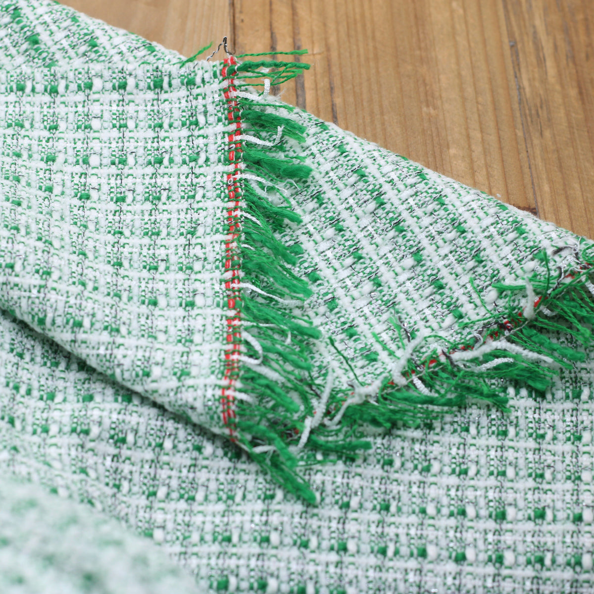 Tissu Tweed - ESMERALDA - Vert/Argent (Vendu x10cm) Tissus Sélection Gaspard & Léonie | Gaspard et Léonie Tissus en ligne et Mercerie à Toulouse