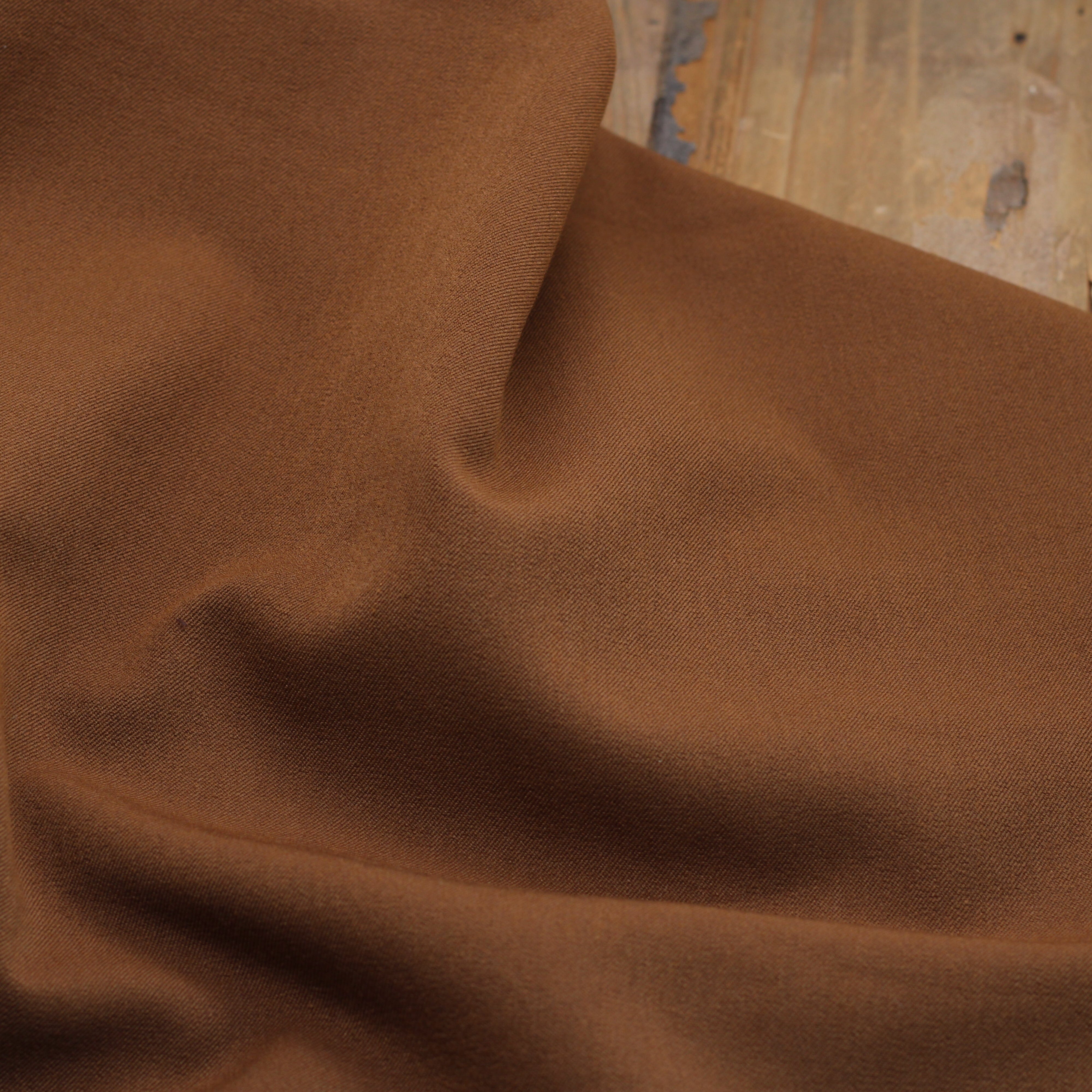 Tissu Twill Uni Stretch-Marron Chocolat (Vendu x10cm) Tissus Sélection Gaspard & Léonie | Gaspard et Léonie Tissus en ligne et Mercerie à Toulouse