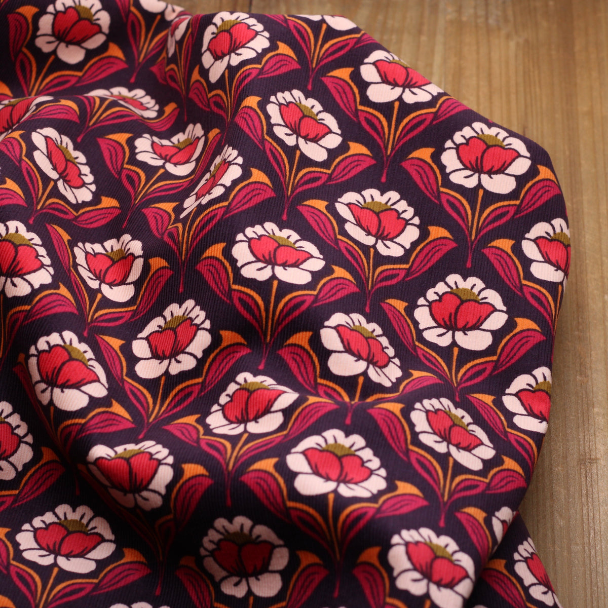 Tissu Velours milleraies - HOKO - Bordeaux (vendu x10cm) Tissus DOMOTEX | Gaspard et Léonie Tissus en ligne et Mercerie à Toulouse