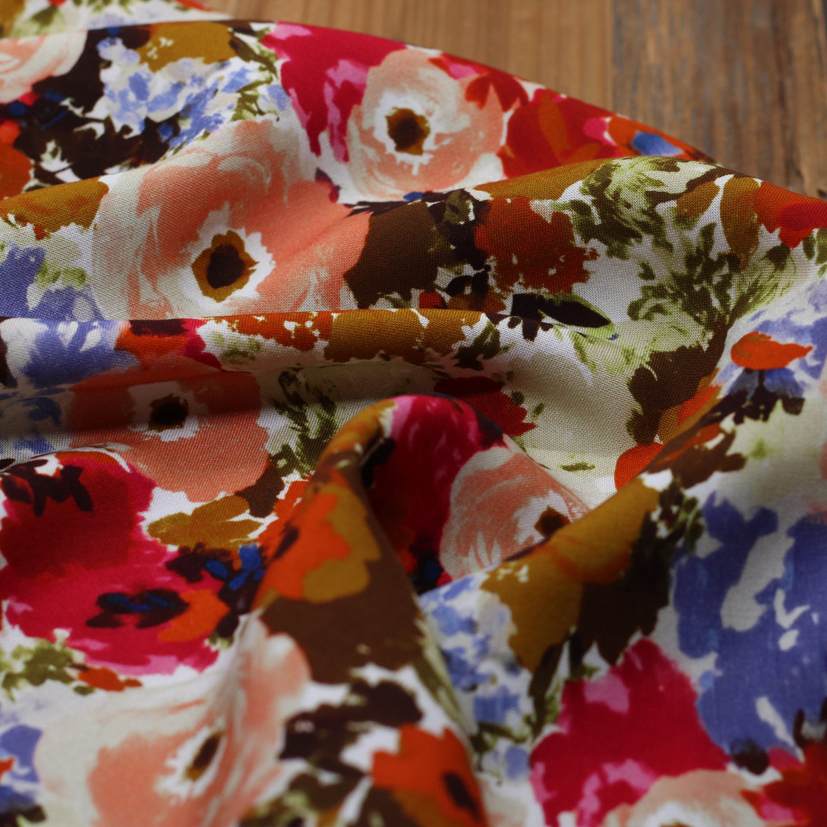 Tissu Viscose - GINEVGFRA - Rose/Bronze (Vendu par 10cm) Tissus DOMOTEX | Gaspard et Léonie Tissus en ligne et Mercerie à Toulouse