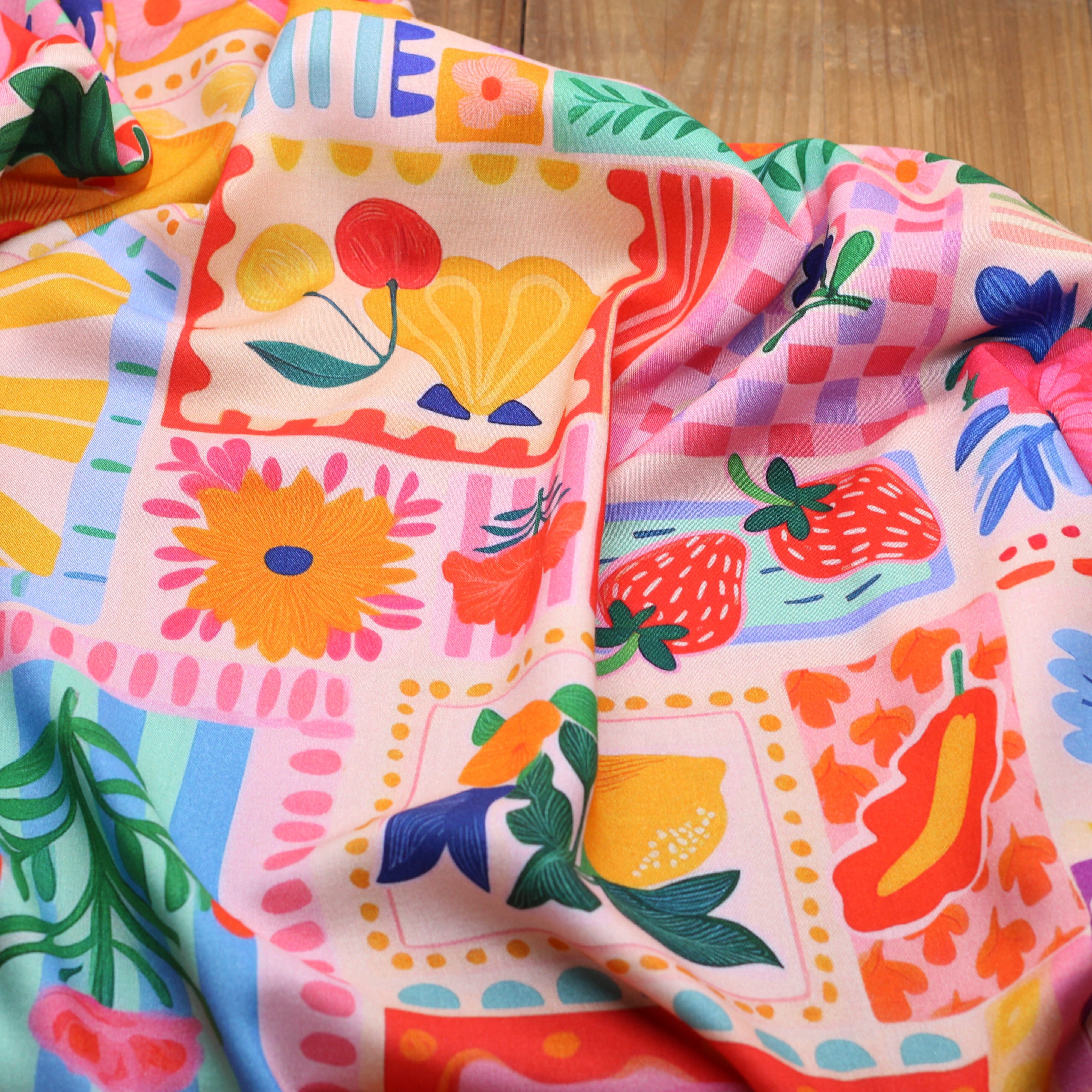 Tissu Viscose - NICE - Orange (Vendu par 10cm) Tissus DOMOTEX | Gaspard et Léonie Tissus en ligne et Mercerie à Toulouse