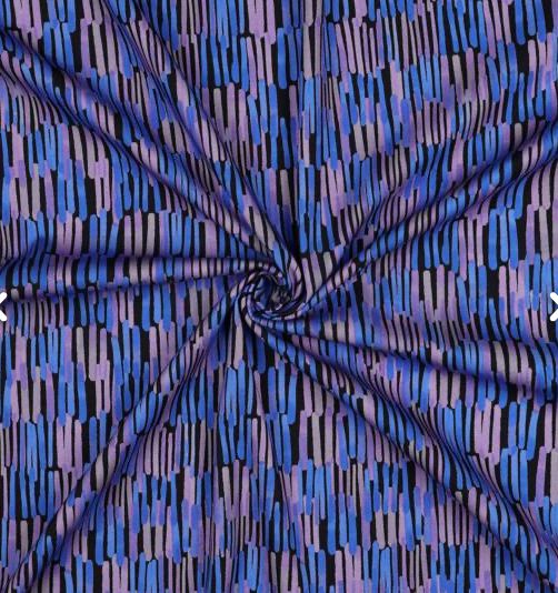 Tissu Viscose Stretch Rayures - Mauve/Noir (Vendu x10cm) Tissus Sélection Gaspard & Léonie | Gaspard et Léonie Tissus en ligne et Mercerie à Toulouse