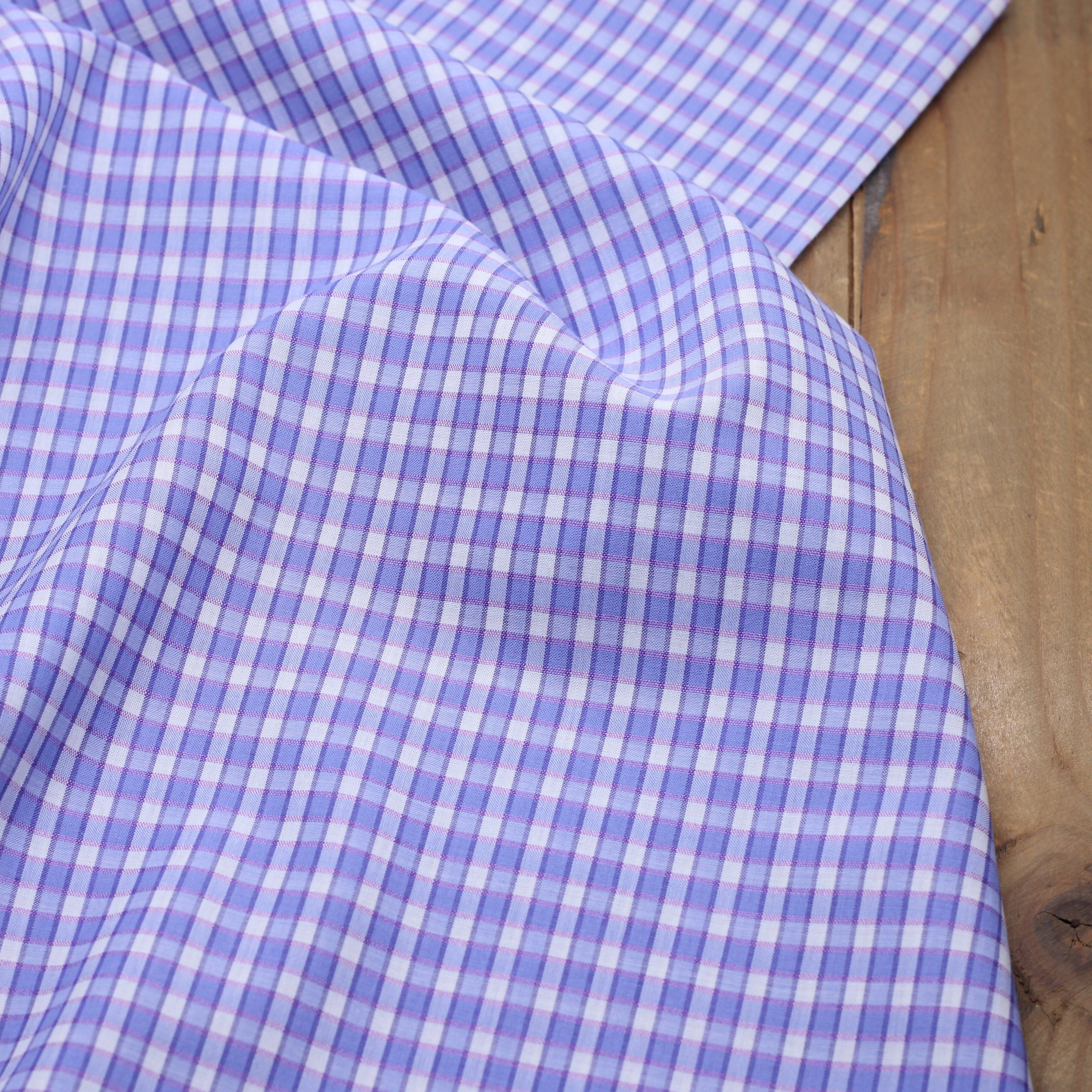 Tissu voile de coton VICHY Fils satinés - Bleu Lavande (Vendu x10cm) Tissus Sélection Gaspard & Léonie | Gaspard et Léonie Tissus en ligne et Mercerie à Toulouse