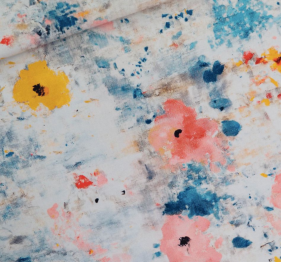 Toile Gabardine de Coton Sergé - ROSES ON CANVAS - See You At Six (Vendu x10cm) Tissus SEE YOU AT SIX | Gaspard et Léonie Tissus en ligne et Mercerie à Toulouse