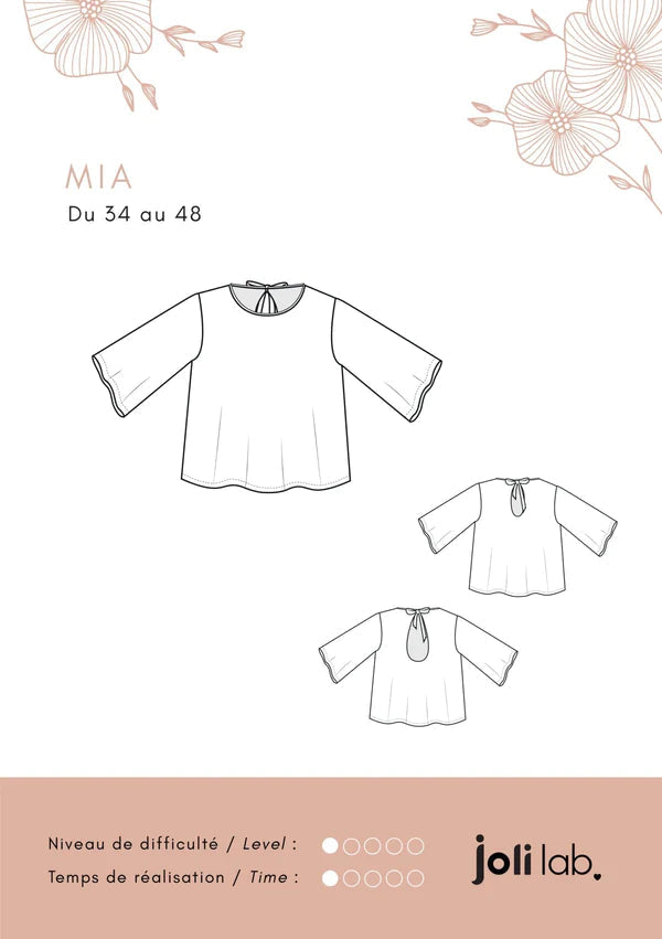 Top MIA- Patron de couture pochette - JOLI LAB Patron de couture JOLI LAB | Gaspard et Léonie Tissus en ligne et Mercerie à Toulouse