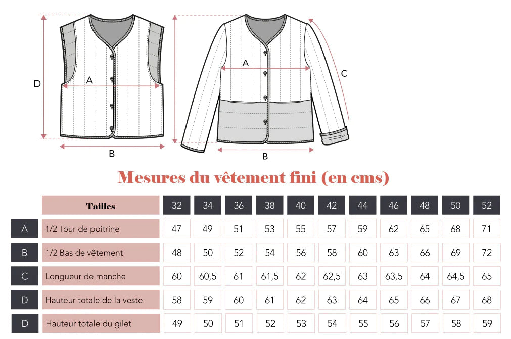 Veste et Gilet CRUSH - Patron de couture pochette - SUPER BISON Patron de couture SUPER BISON | Gaspard et Léonie Tissus en ligne et Mercerie à Toulouse