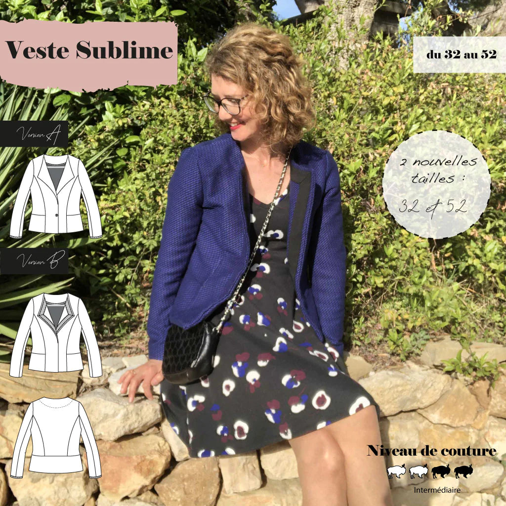 Veste SUBLIME - Patron de couture pochette - SUPER BISON Patron de couture SUPER BISON | Gaspard et Léonie Tissus en ligne et Mercerie à Toulouse