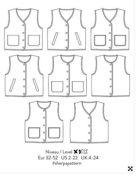 Veste/Gilet SHERPA Patron de couture pochette - Atelier SCÄMMIT Patron de couture ATELIER SCÄMMIT | Gaspard et Léonie Tissus en ligne et Mercerie à Toulouse