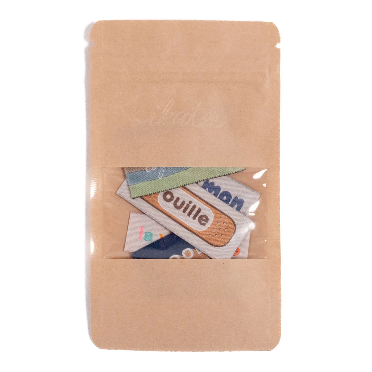 Assortiment Etiquettes tissées « Friendly » IKATEE Ikatee | Gaspard et Léonie Tissus en ligne et Mercerie à Toulouse