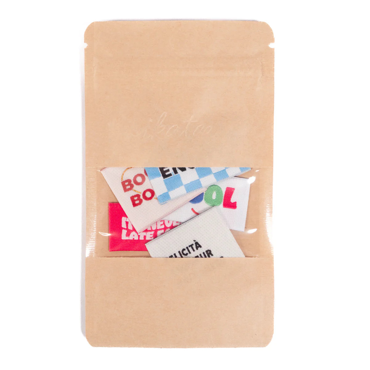 Assortiment Etiquettes tissées « PARTY» IKATEE Ikatee | Gaspard et Léonie Tissus en ligne et Mercerie à Toulouse