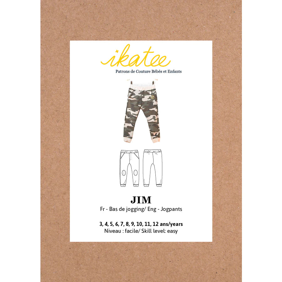 Bas de jogging JIM - patron de couture pochette - IKATEE Patron de couture Ikatee | Gaspard et Léonie Tissus en ligne et Mercerie à Toulouse