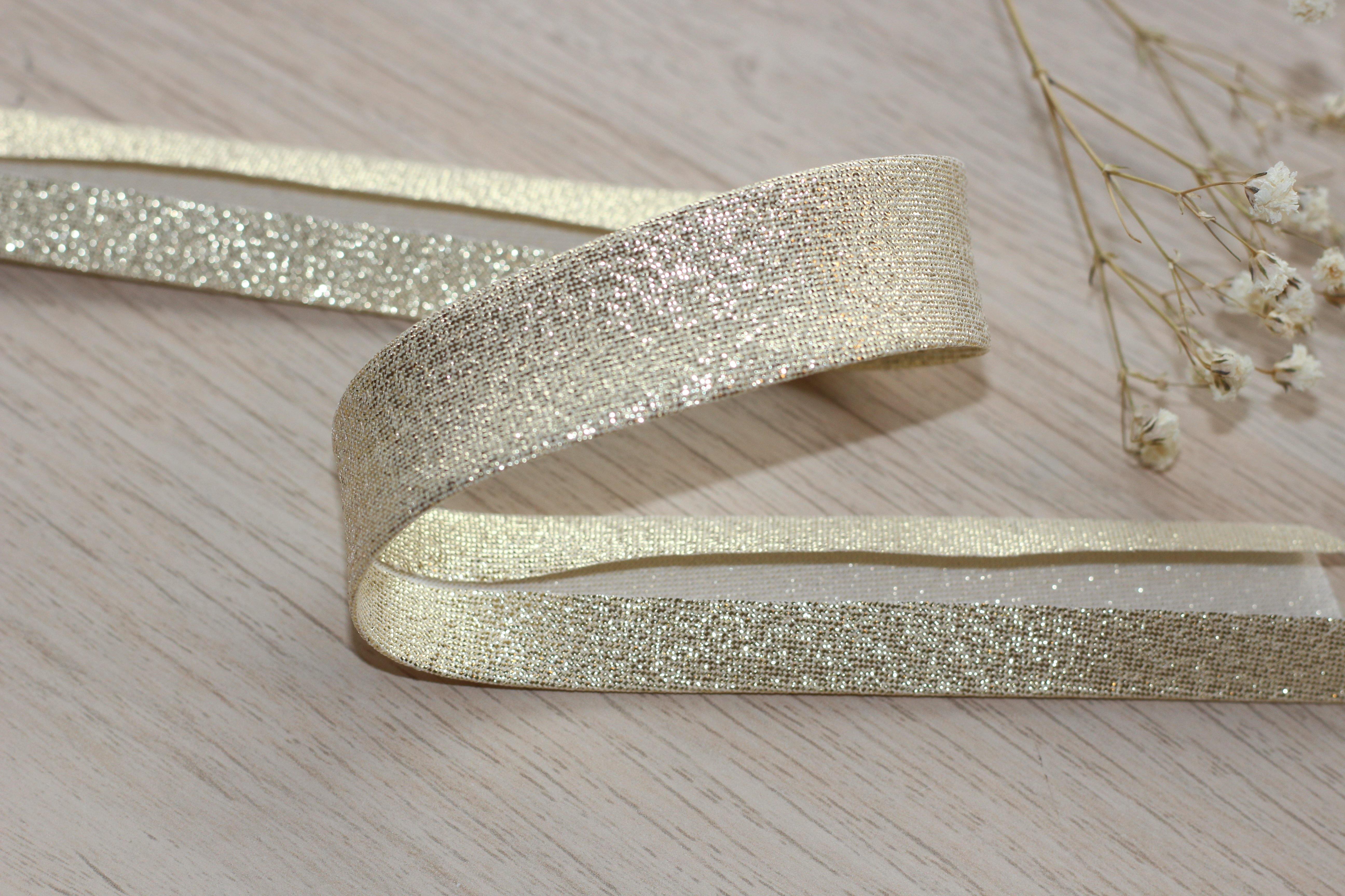 Biais Lamé doré 20mm Col:401 - L'atelier de Gaspard et Léonie