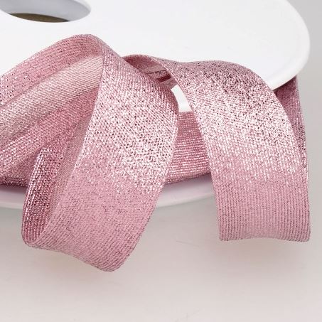 Biais Lamé rose 20mm Mercerie Sélection Gaspard & Léonie | Gaspard et Léonie Tissus en ligne et Mercerie à Toulouse