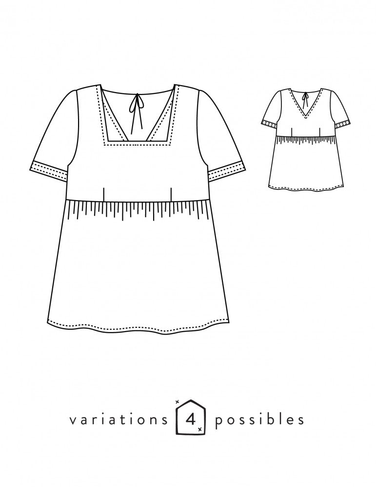 Blouse femme ASTRÉE Patron de couture pochette - Atelier SCÄMMIT Patron de couture ATELIER SCÄMMIT | Gaspard et Léonie Tissus en ligne et Mercerie à Toulouse